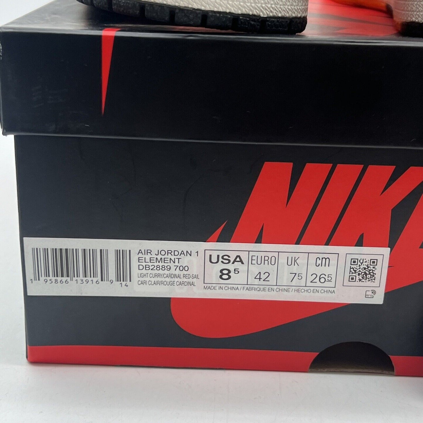 Size 8.5 - Air Jordan 1 Element GORE-TEX High Light Curry Black Red (DB2889-700)