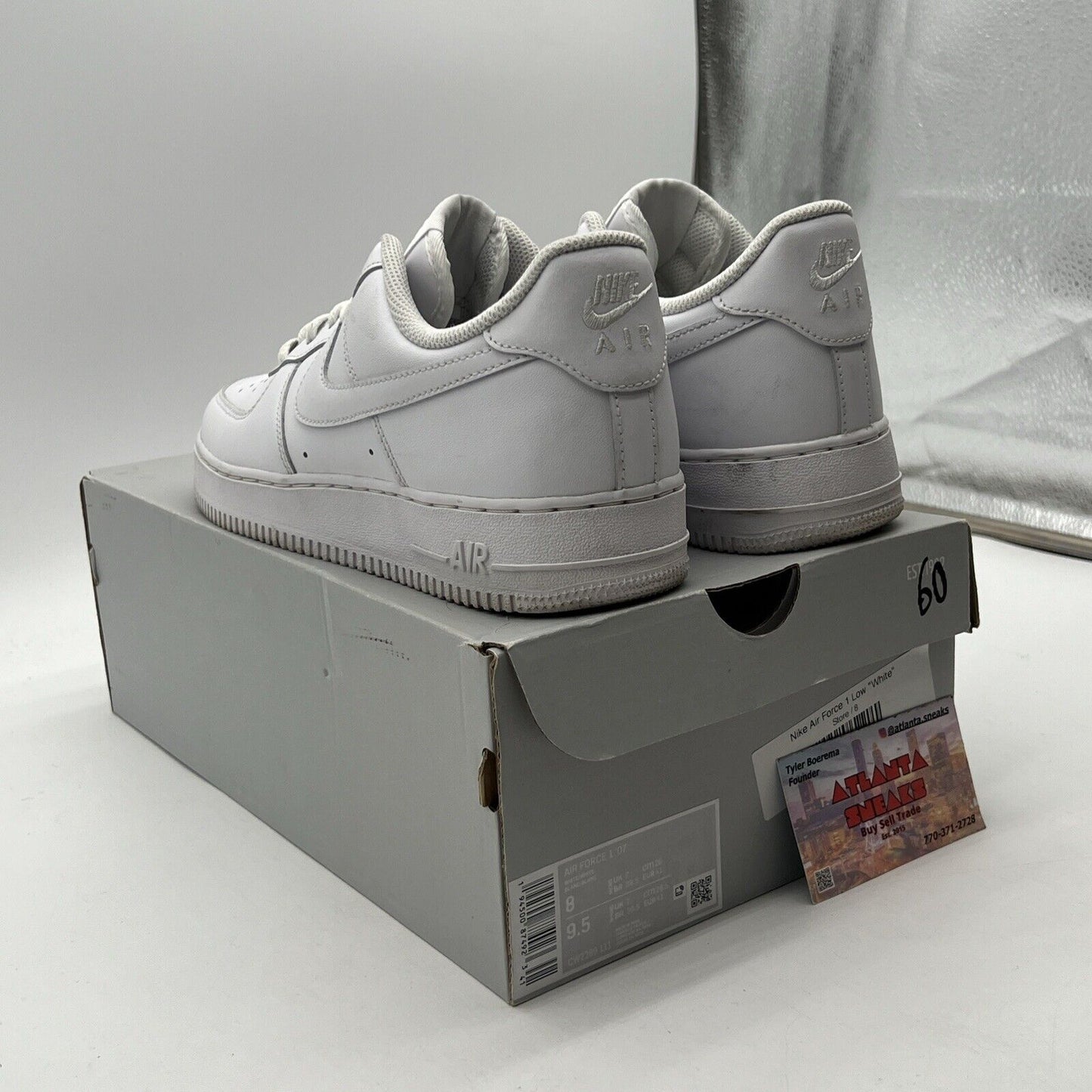 Size 8 - Nike Air Force 1 '07 Low Triple White Leather (CW2288-111)