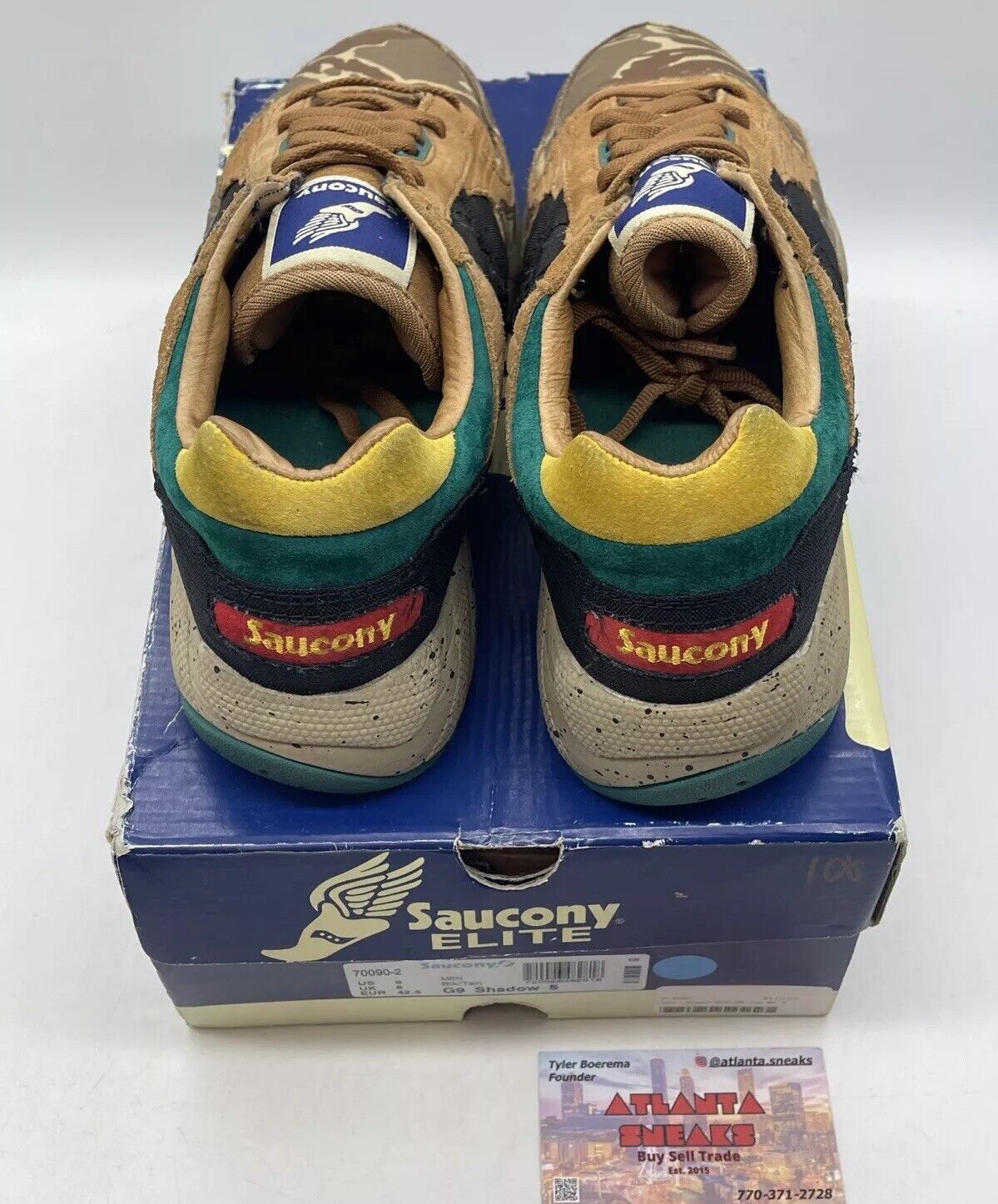 Size 9 - Saucony Bodega x G9 Shadow 5 Tiger Camo Multi (70090-2)