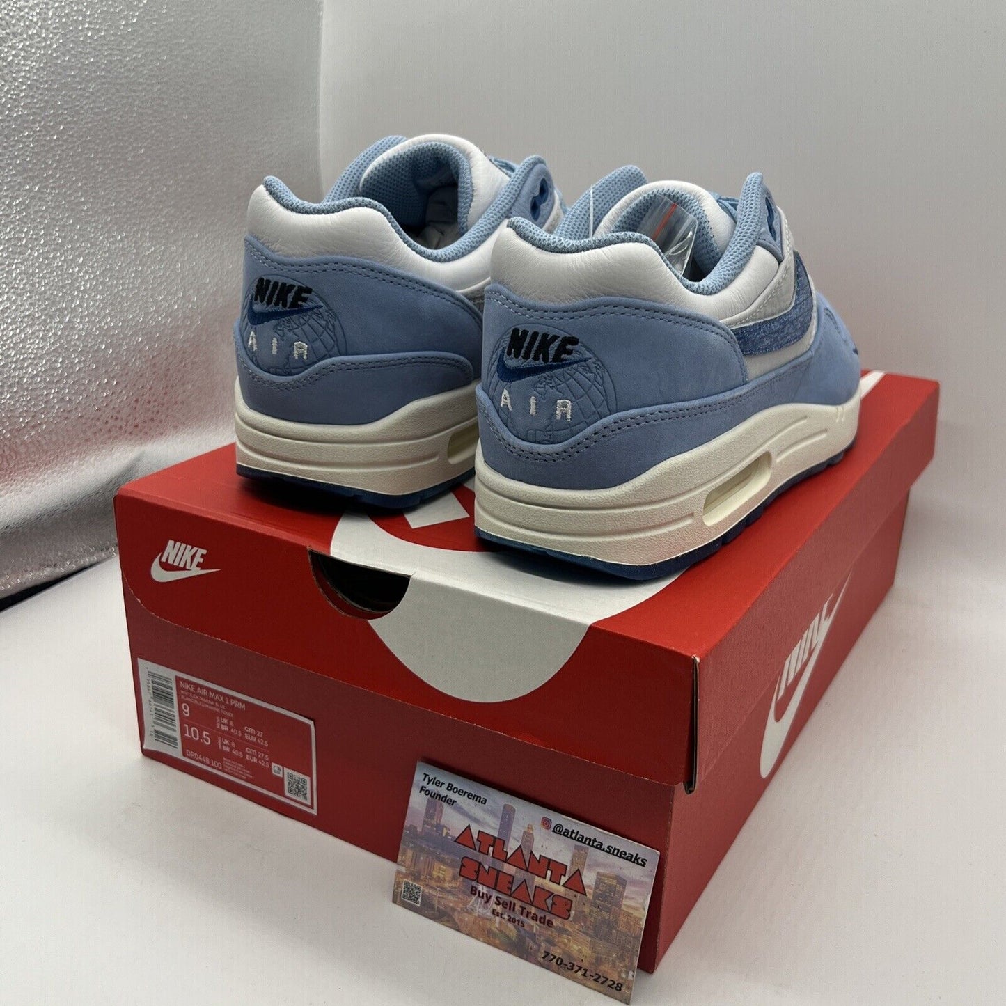 Size 9 - Nike Air Max 1 Premium Air Max Day - Blueprint Brand New Og All DS