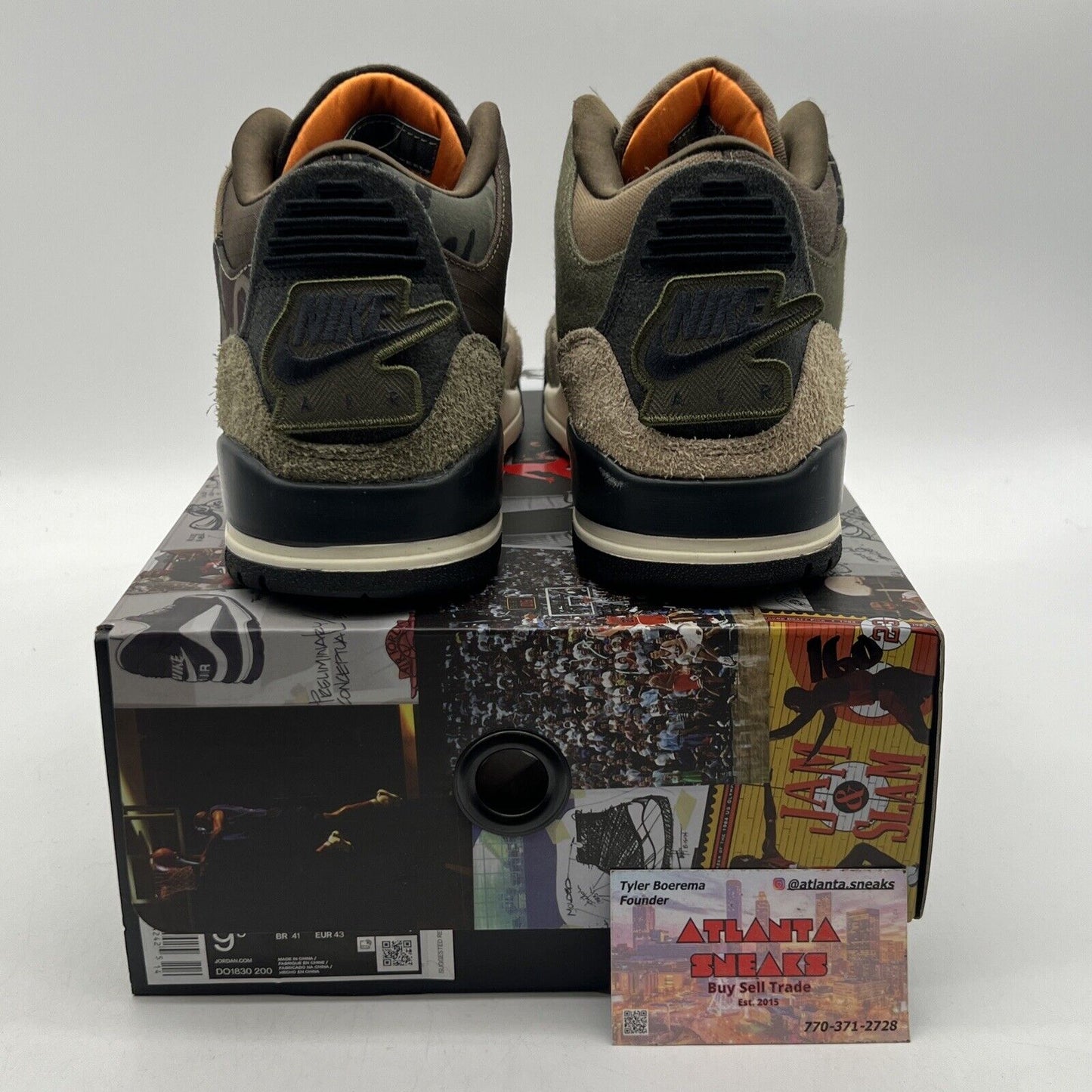 Size 9.5 - Jordan 3 Retro Patchwork 2021 Brown Black Green (DO1830-200)