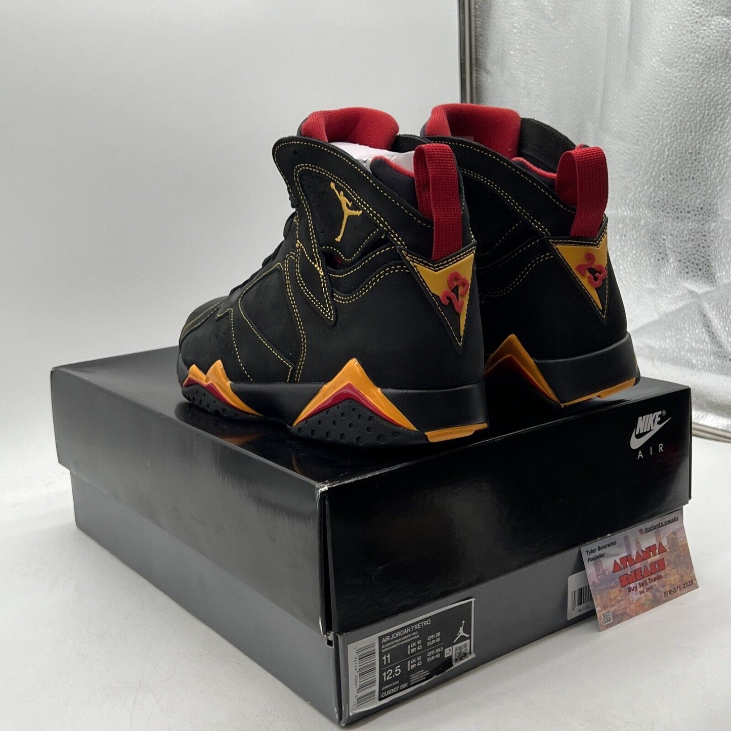 Size 11 - Jordan 7 Retro Citrus Red Yellow Suede Black (CU9307-081)