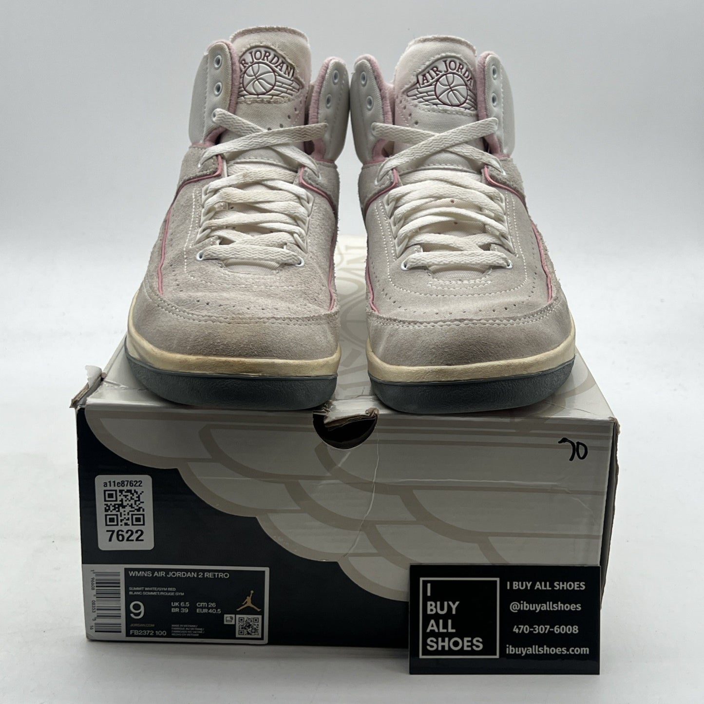 Size 9 - Air Jordan 2 Retro Soft Pink W (FB2372-100)