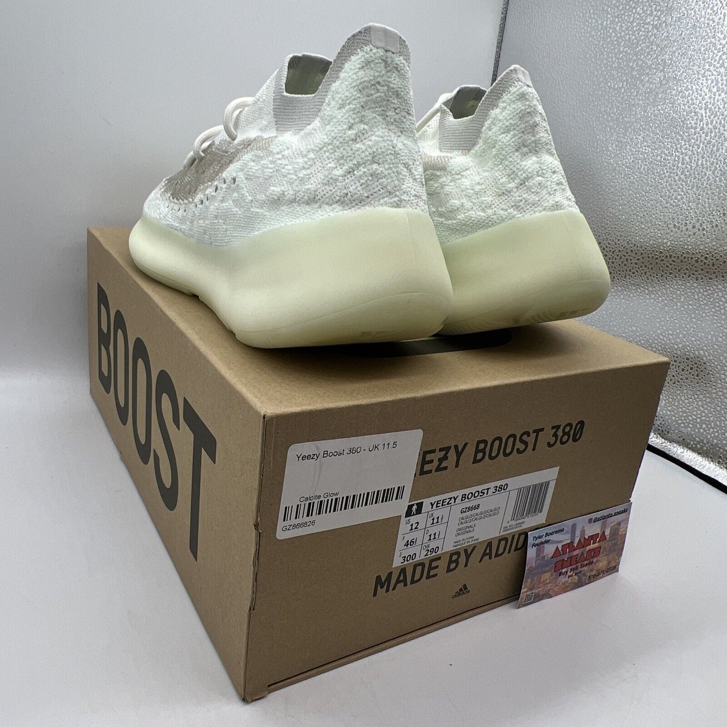 Size 12 - adidas Yeezy Boost 380 Calcite Glow Brand New Og All
