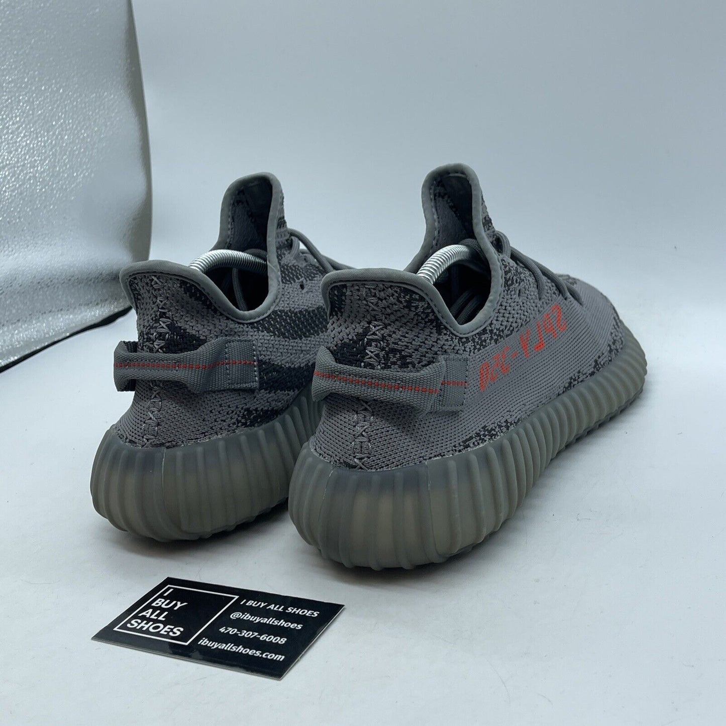 Size 10.5 - adidas Yeezy Boost 350 V2 Low Beluga 2.0 Grey Red Suede (AH2203)