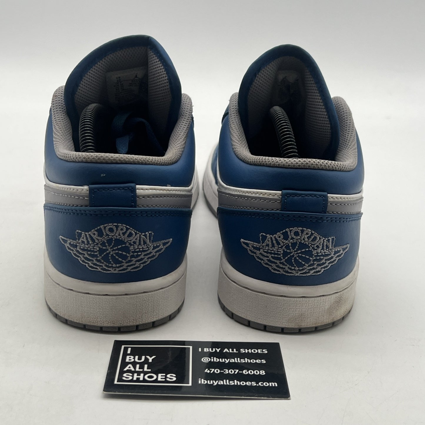 Size 10 - Air Jordan 1 Low True Blue Cement (533588-412)