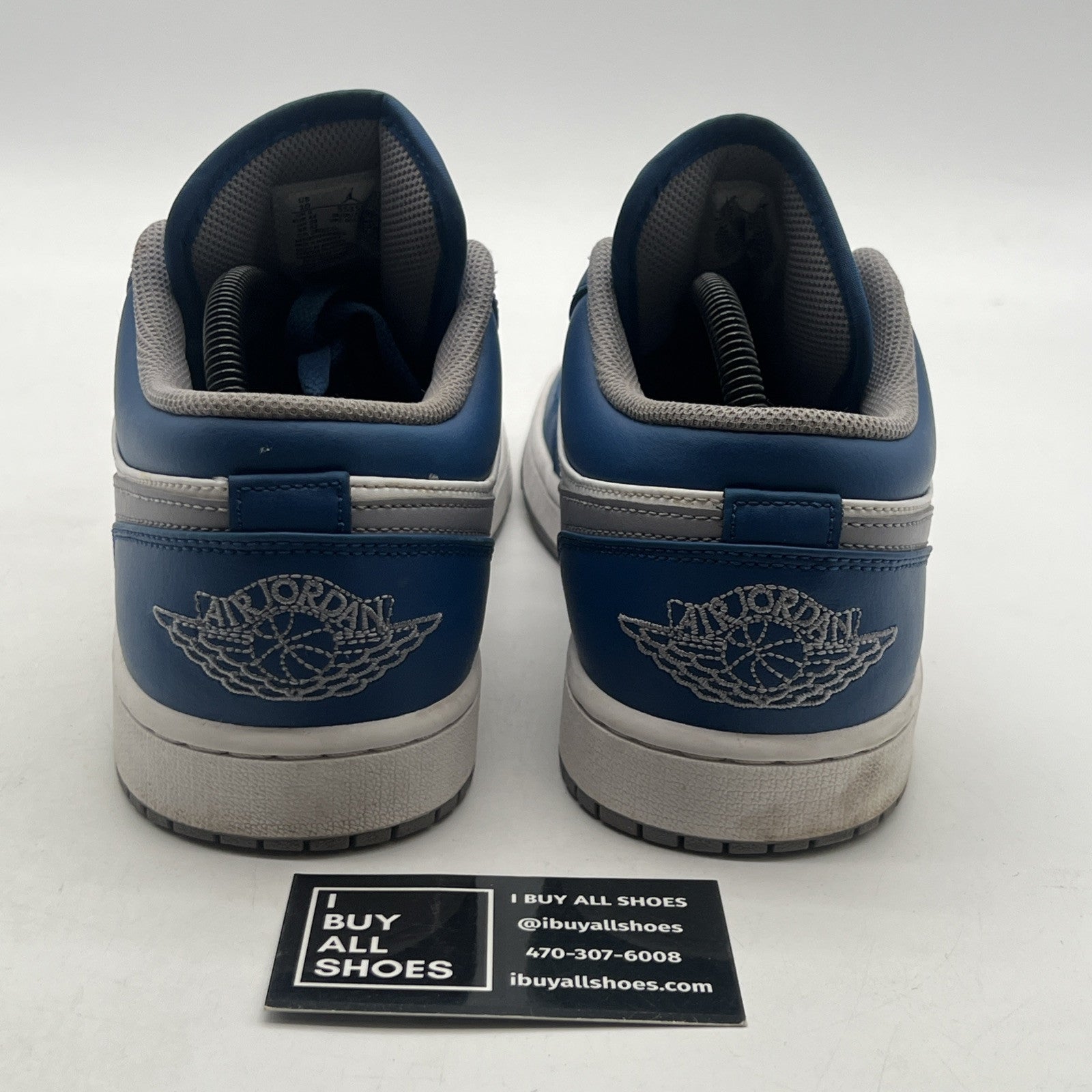 Size 10 - Air Jordan 1 Low True Blue Cement (533588-412)