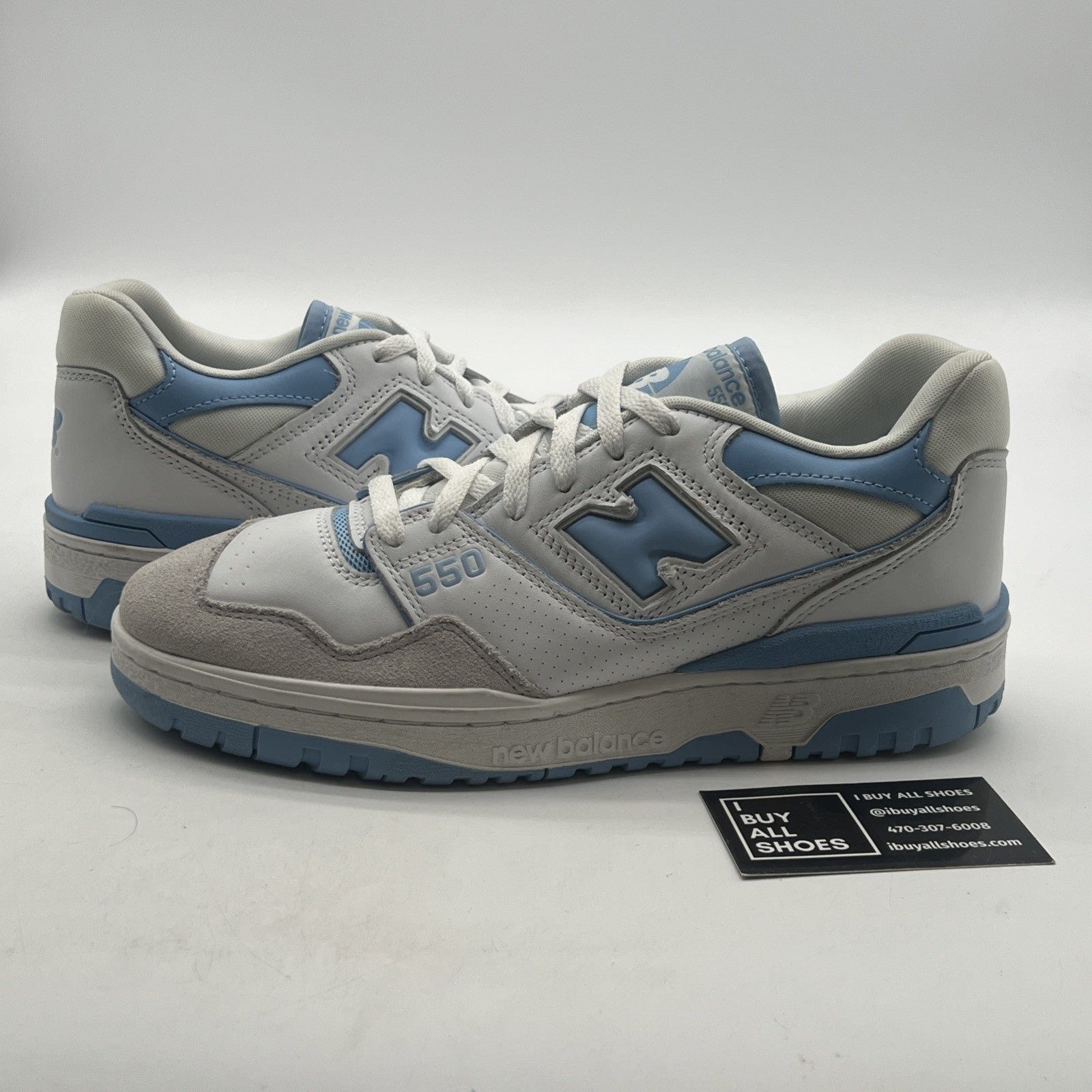 Size 10 - New Balance 550 White Blue Haze (BB550LSB)