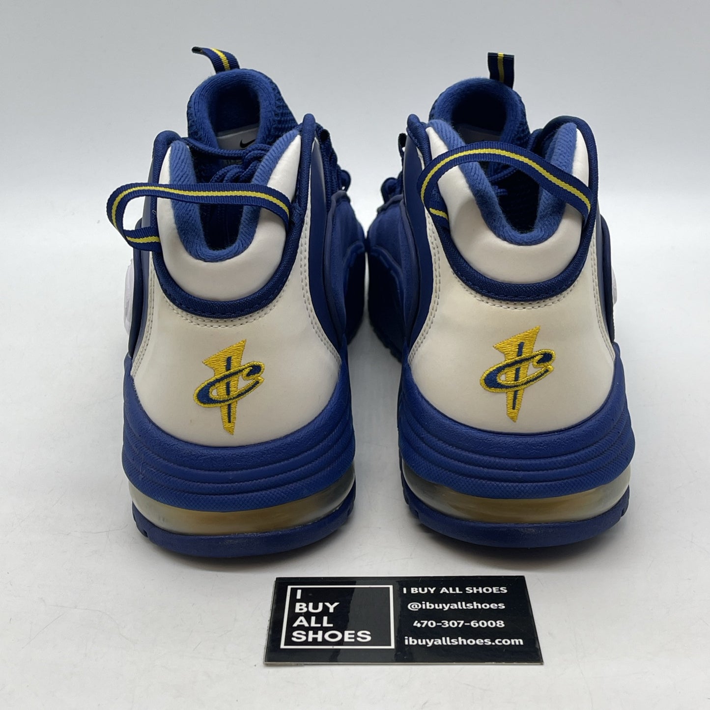 Size 11.5 - Nike Air Max Penny 1 Warriors Blue White Suede (685153-401)