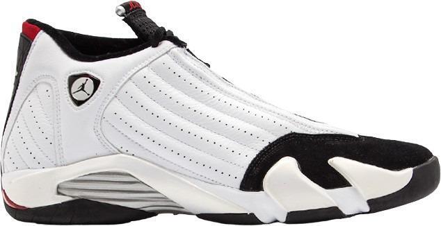 Size 10 - Air Jordan 14 Retro 2006 Black Toe  White Suede Leather (311832-162)