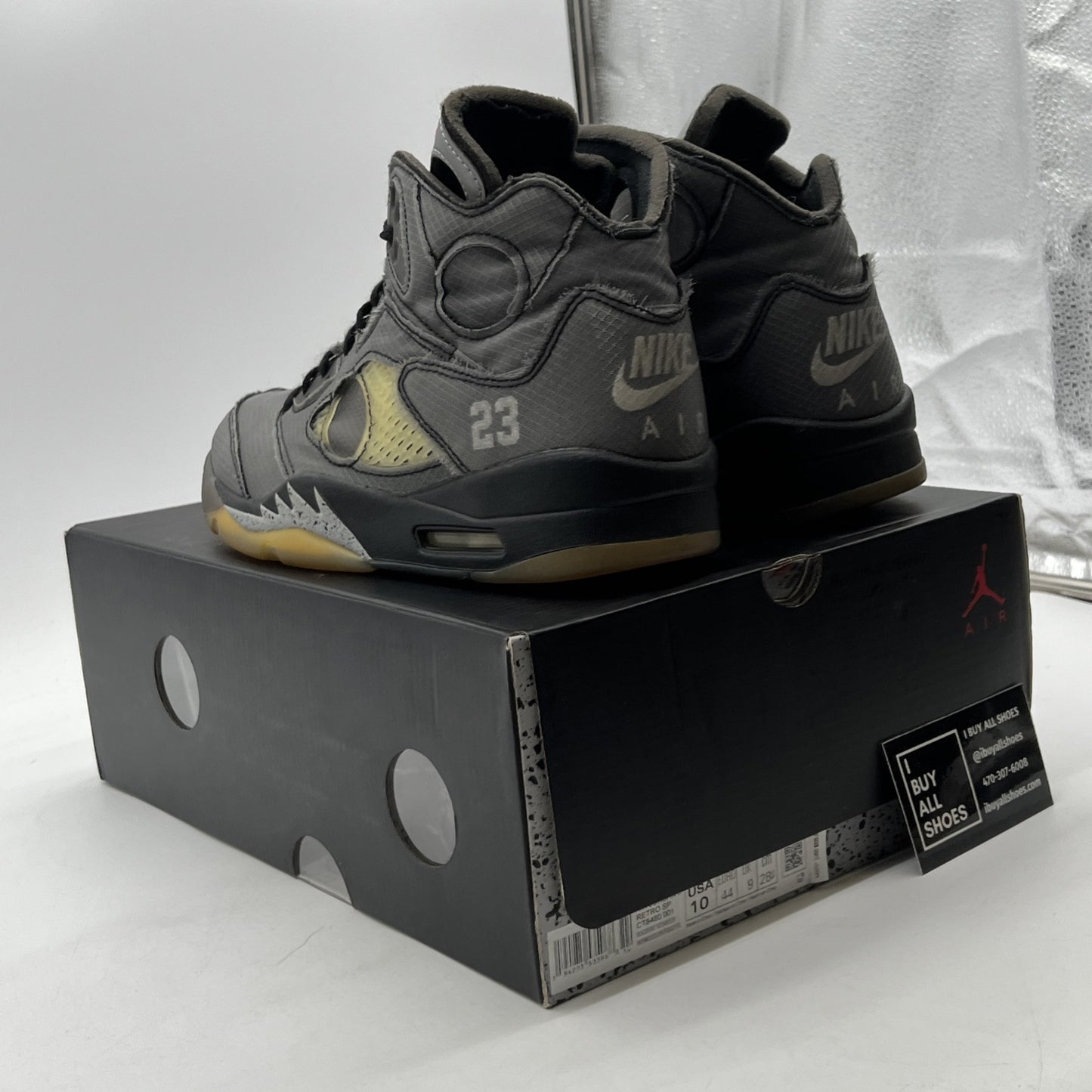 Size 10 - Air Jordan 5 Retro SP x Off-White Mid Muslin (CT8480-001)