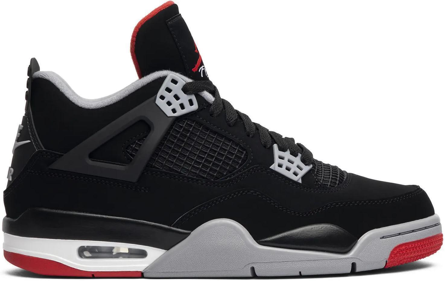 Size 11 - Jordan 4 Retro OG Mid Bred 2019 Black Grey Suede (308497-060)