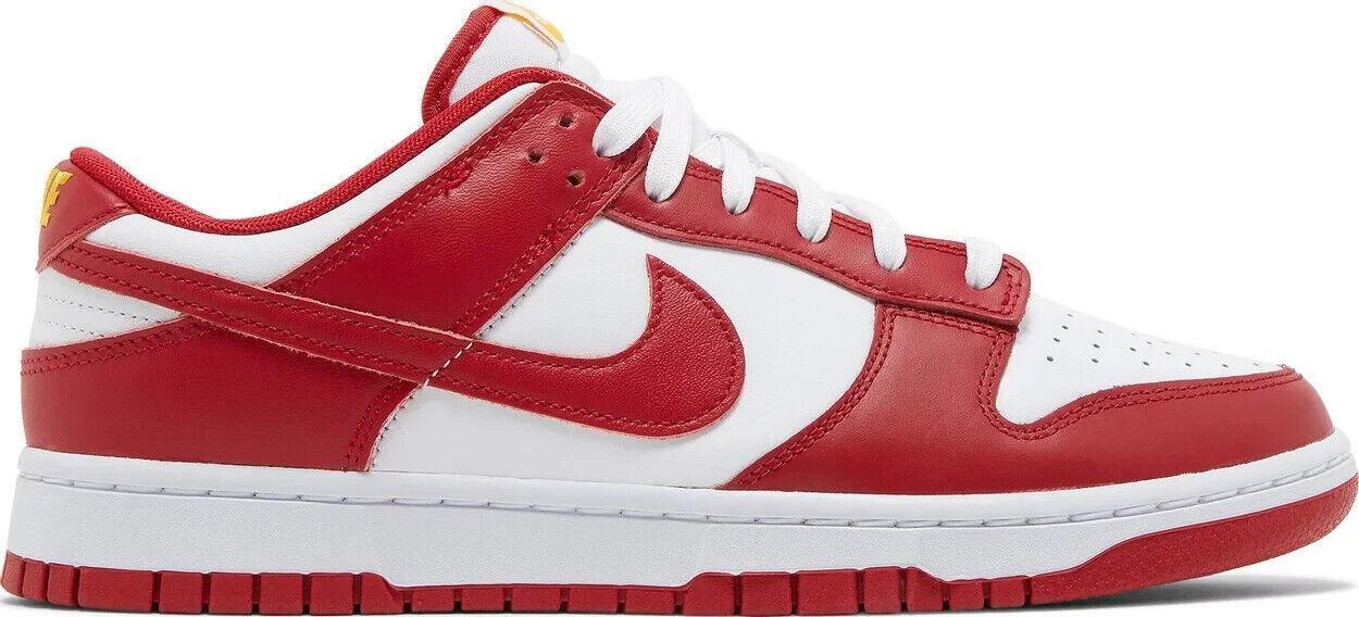 Size 10 - Nike Dunk Low Gym Red White Yellow Leather (DD1391-602)