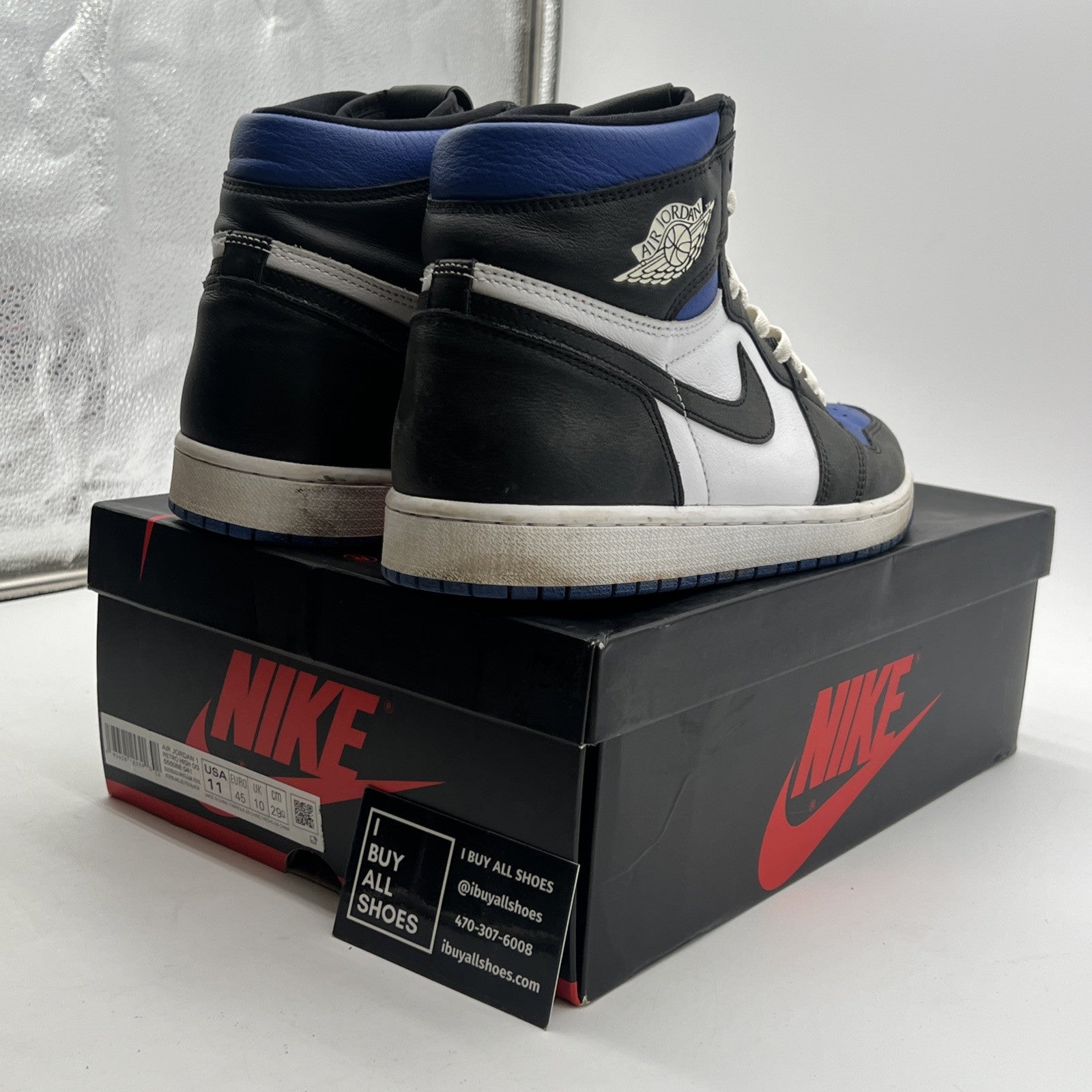 Size 11 -  Air Jordan 1 Retro OG High Royal Toe (555088-041)
