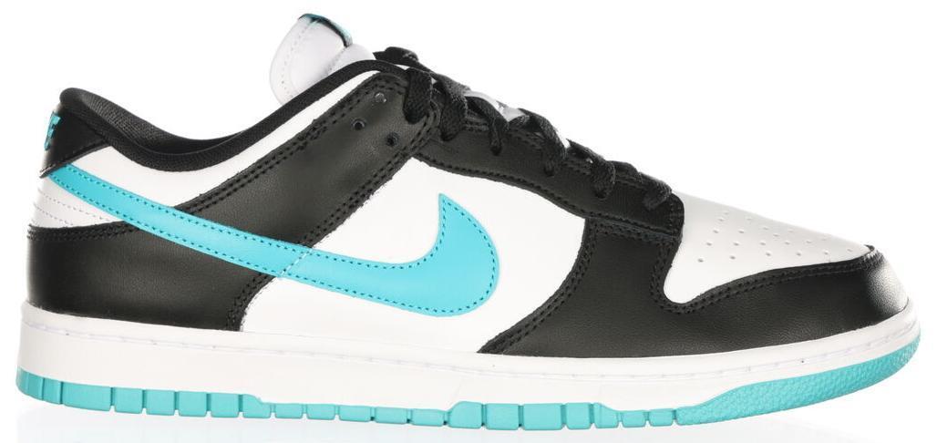 Size 10 - Nike Dunk Low Black Dusty Cactus Blue White Leather (DV0833-109)