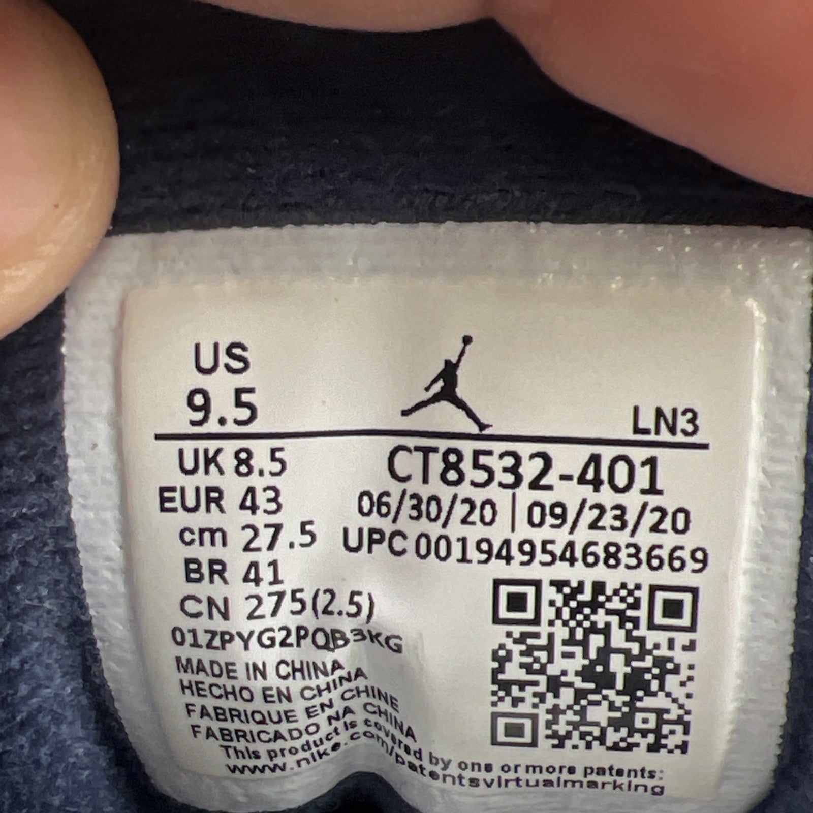 Size 9.5 - Air Jordan 3 Retro Georgetown (CT8532-401)￼