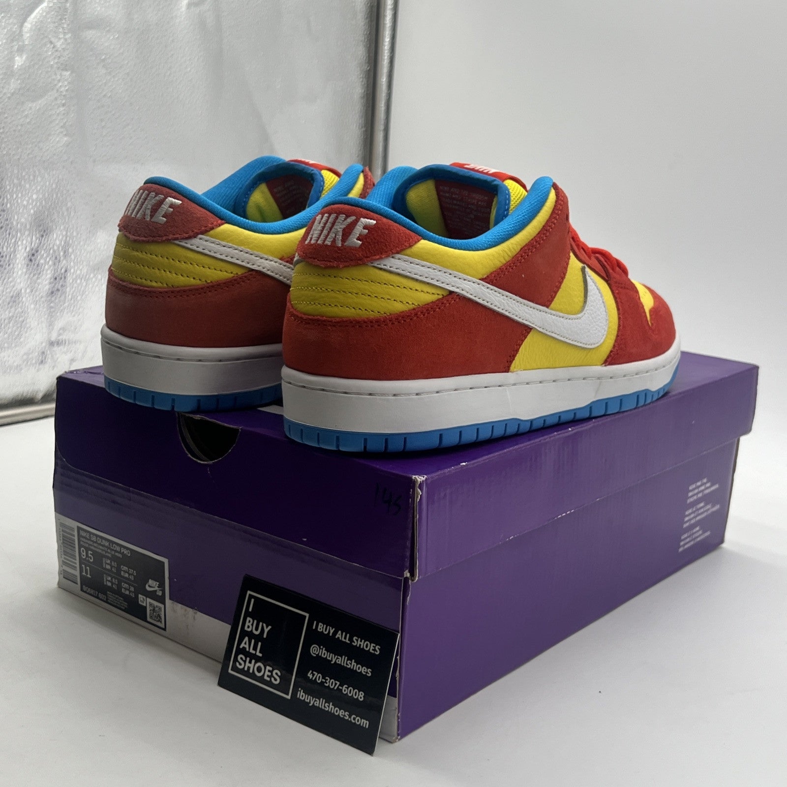 Size 9.5 - Nike SB Dunk Low Bart Simpson 2022 (BQ6817-602)