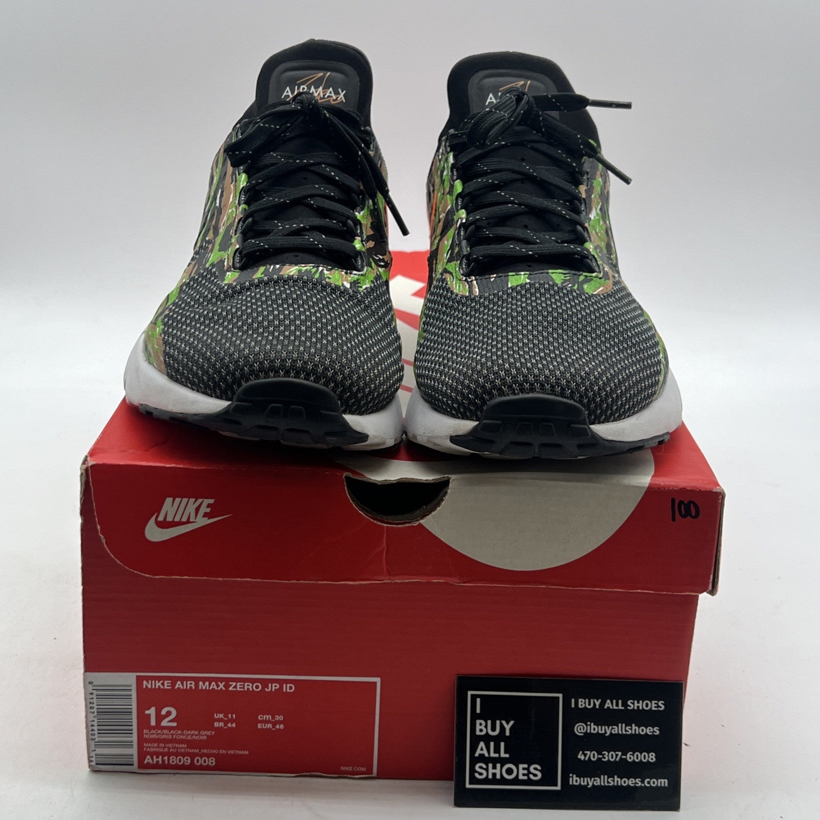 Size 12 - Nike Atmos x Air Max Zero iD Tiger Camo (AH1809-008)