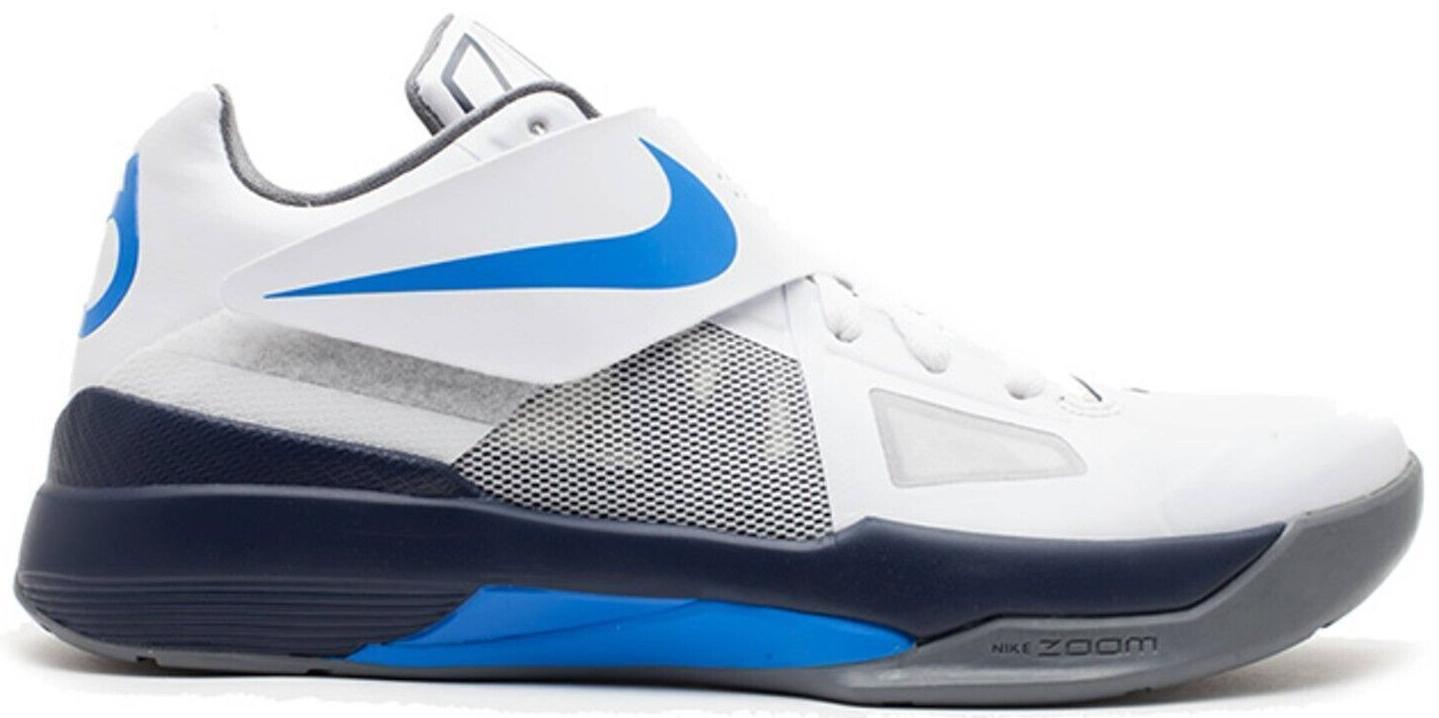 Size 13 - Nike Zoom KD 4 White Photo Blue Grey Leather (473679-100)