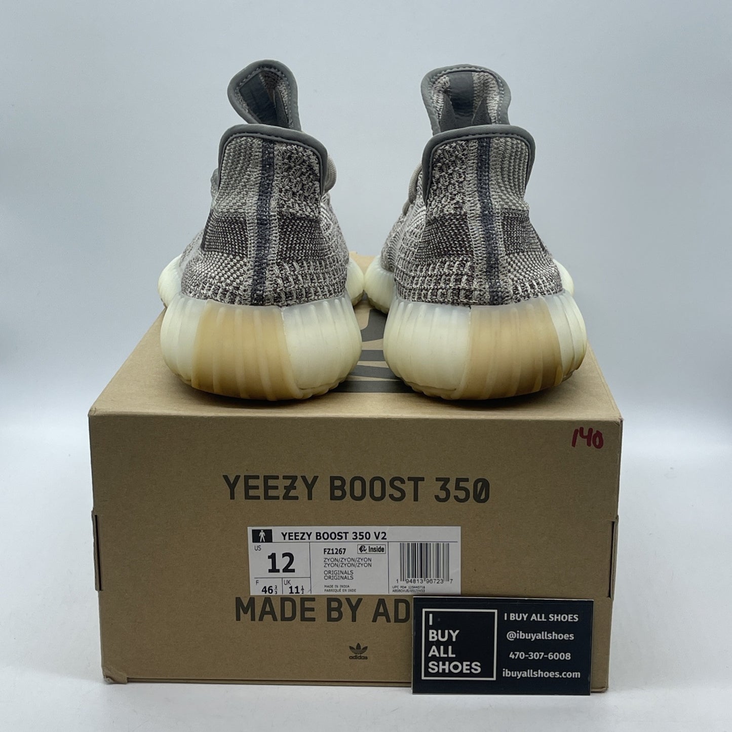 Size 12 - adidas Yeezy Boost 350 V2 Low Zyon Brown White Suede (FZ1267)