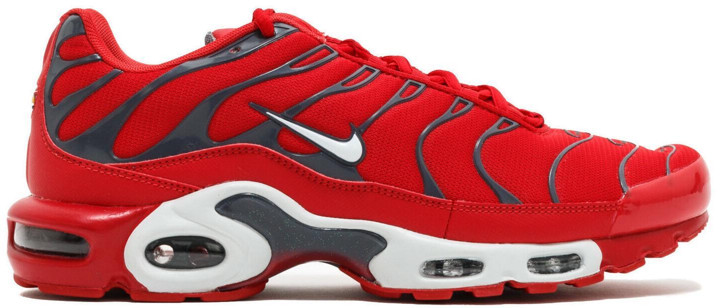 Size 12 - Nike Air Max Plus Red Pure Platinum Grey Suede Leather (852630-600)