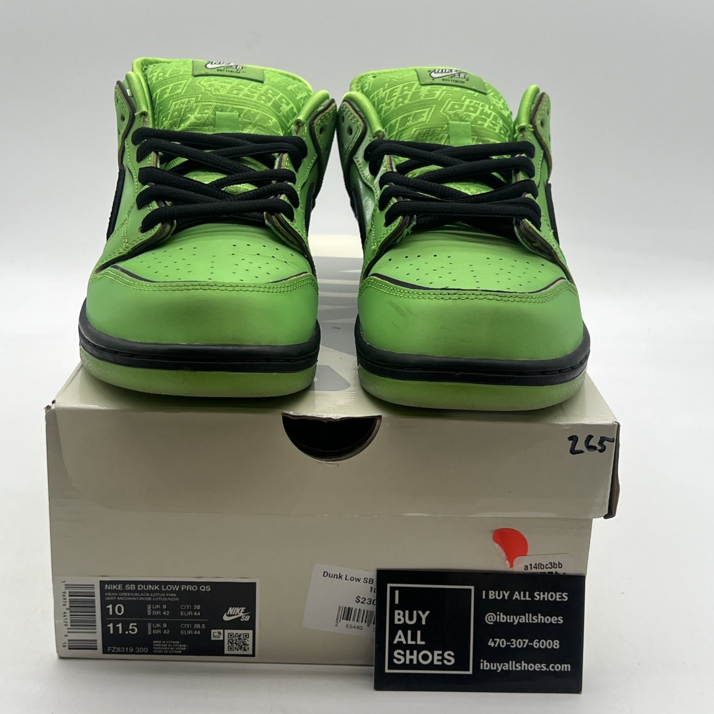 Size 10 - Nike The Powerpuff Girls x Dunk Pro SB QS Low Buttercup (FZ8319-300)