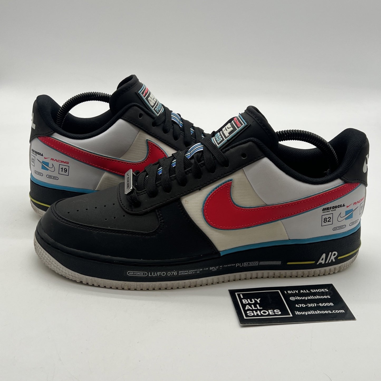 Size 9.5 - Nike Air Force 1 '07 QS Low Motorsport (AH8462-004)