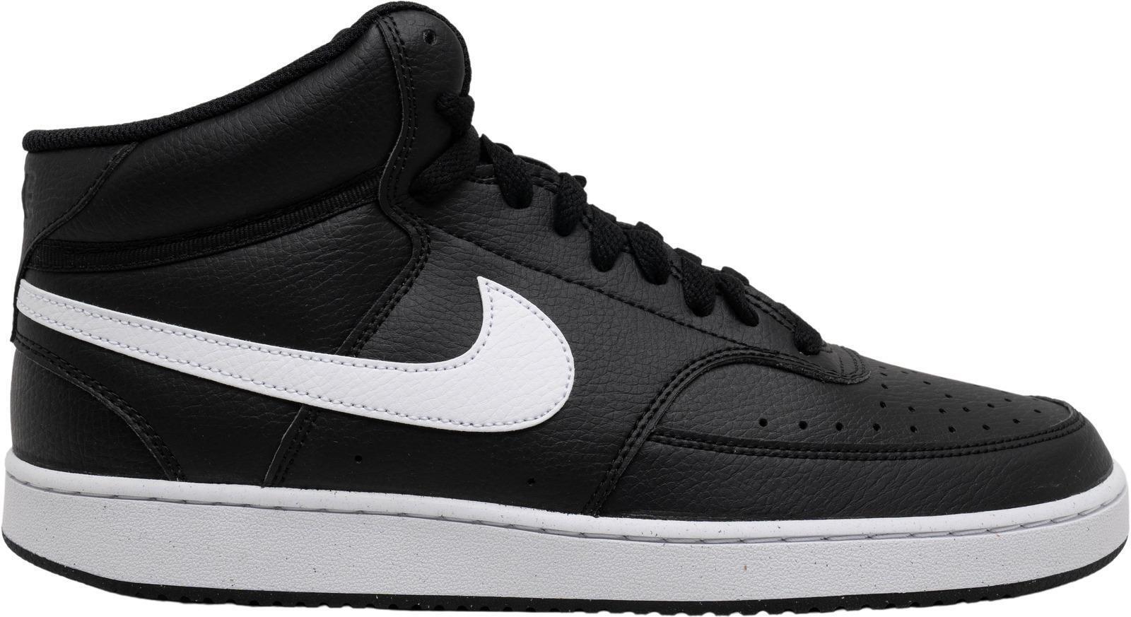 Size 11 - Nike Court Vision Next Nature Mid Black White Leather (DN3577-001)