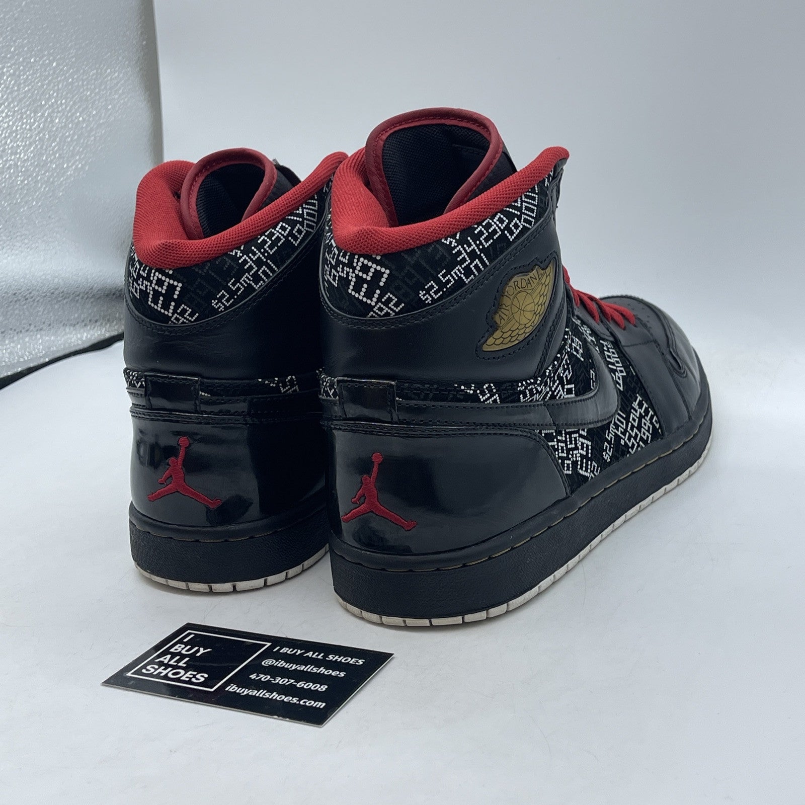 Size 10.5 - Air Jordan 1 Hof High Hall Of Fame Black White Red (371498-012)