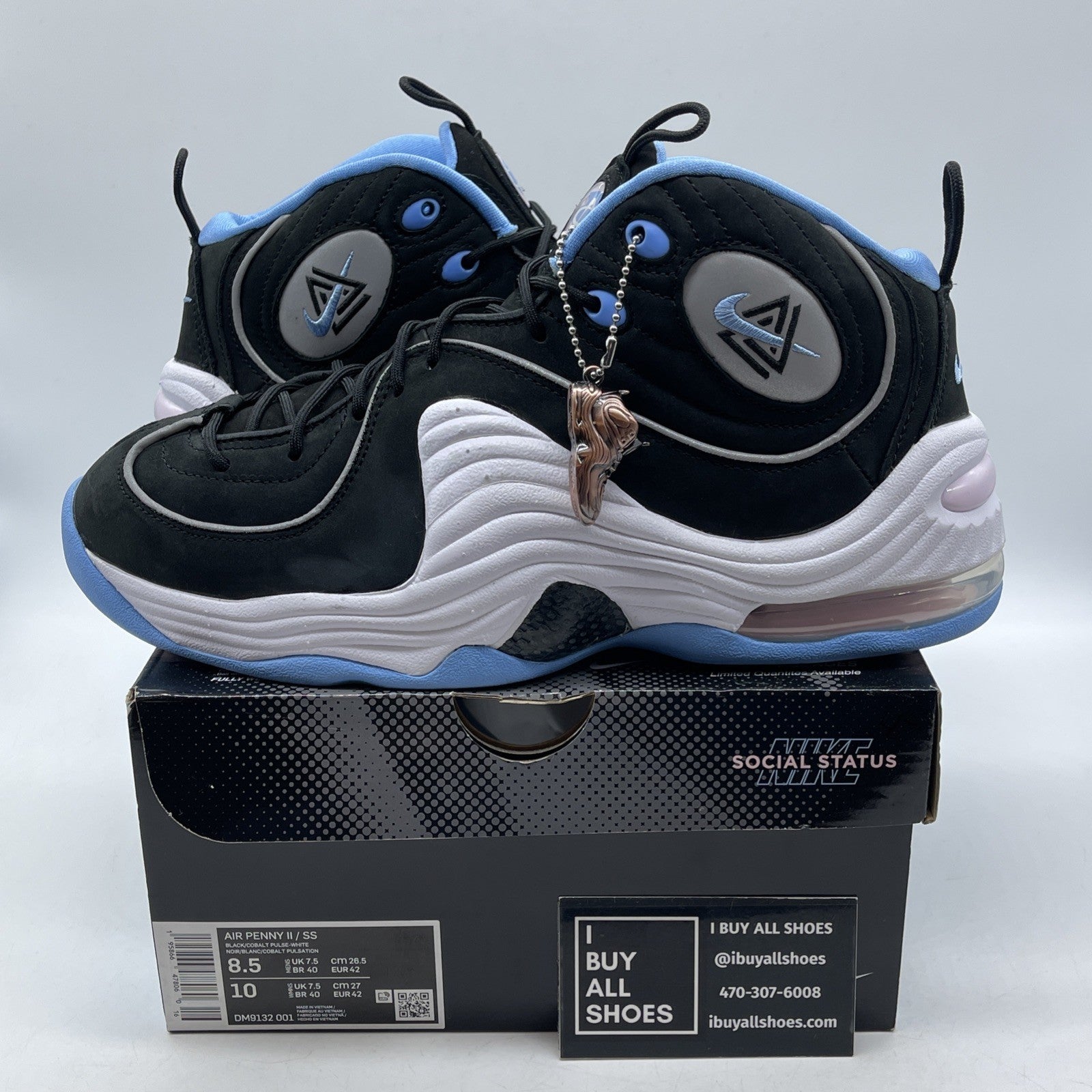 Size 8.5 - Nike Social Status x Air Penny 2 Playground Black (DM9132-001)