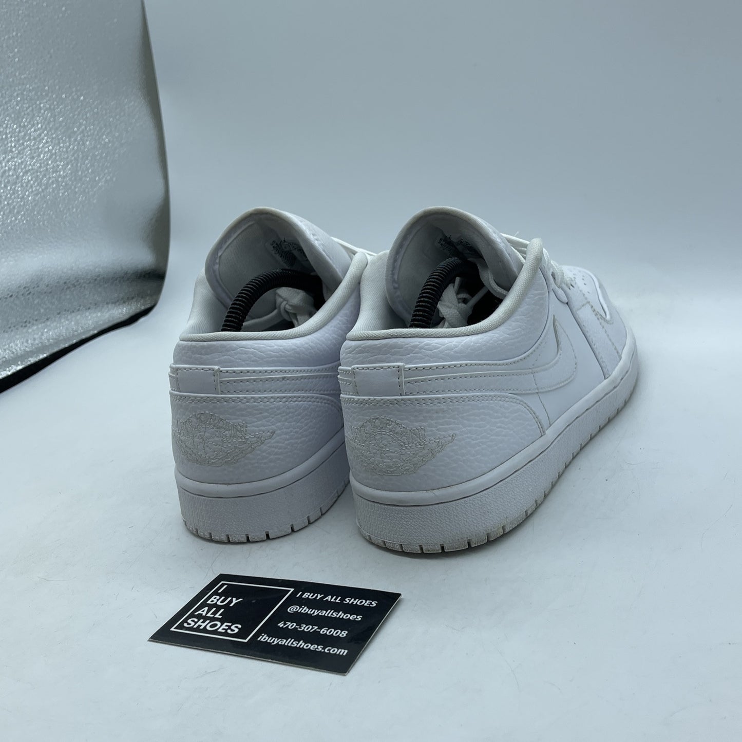 Size 8.5 - Air Jordan 1 Low Triple White Leather (553558-130