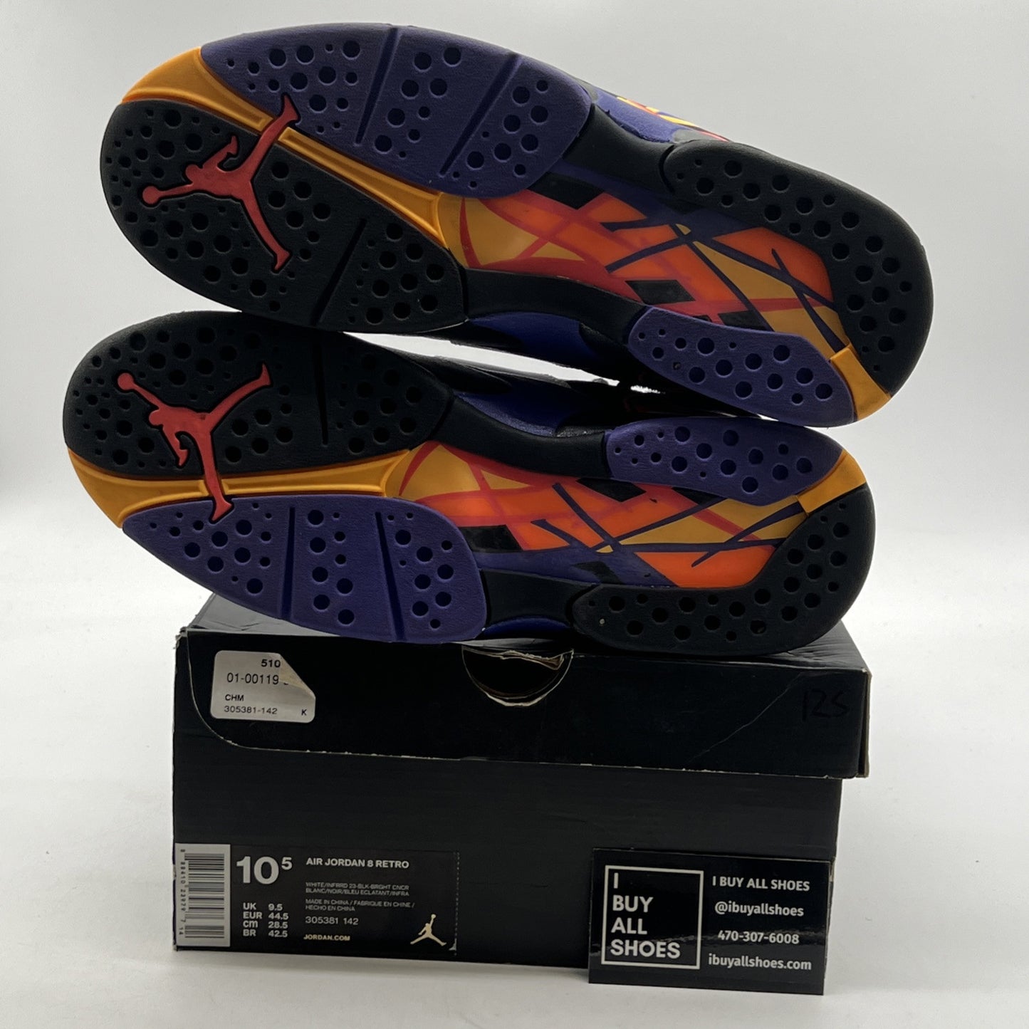 Size 10.5 - Air Jordan 8 Three-Peat (305381-142)
