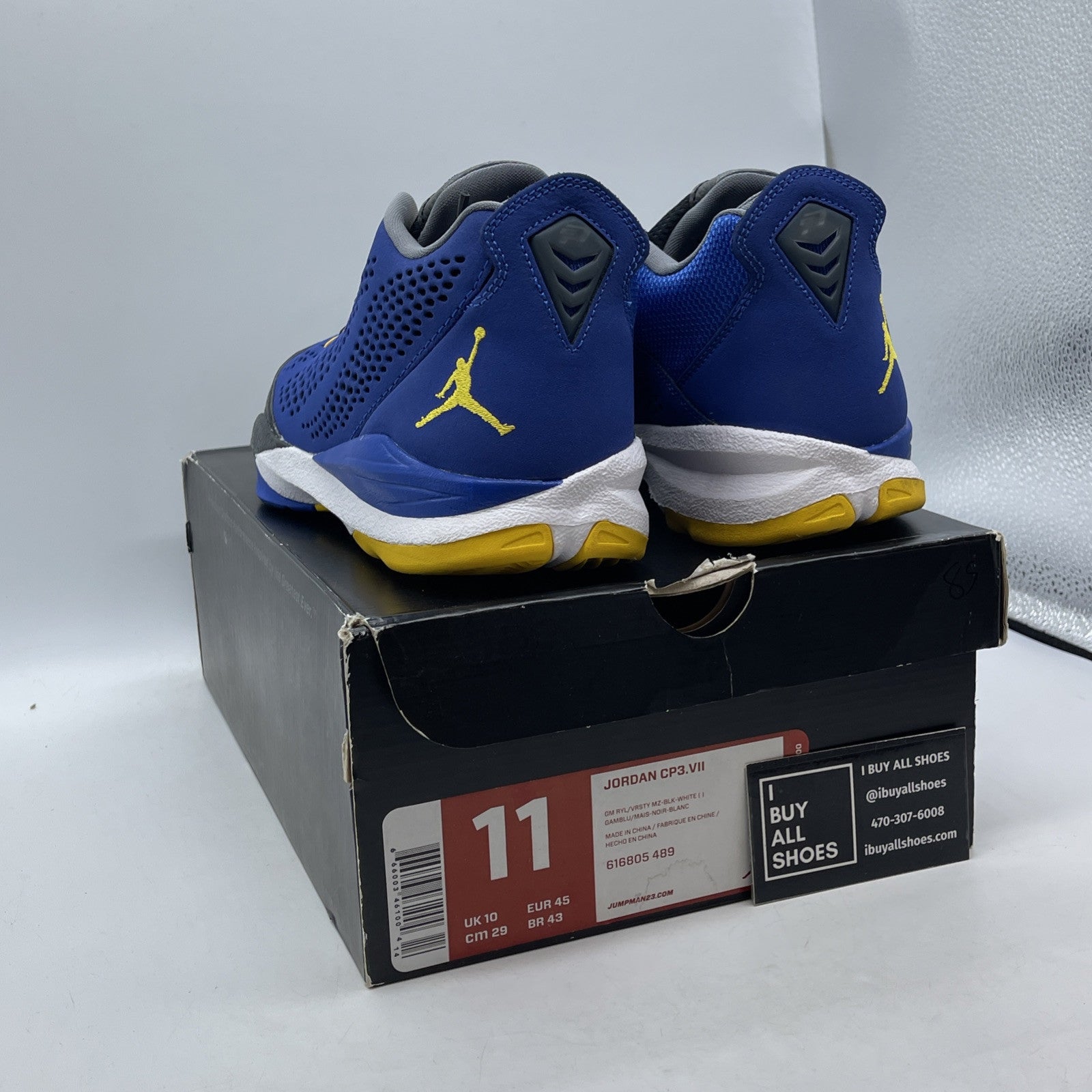 Size 11 - Jordan CP3 VII Blue Black Suede Leather (616805-489)