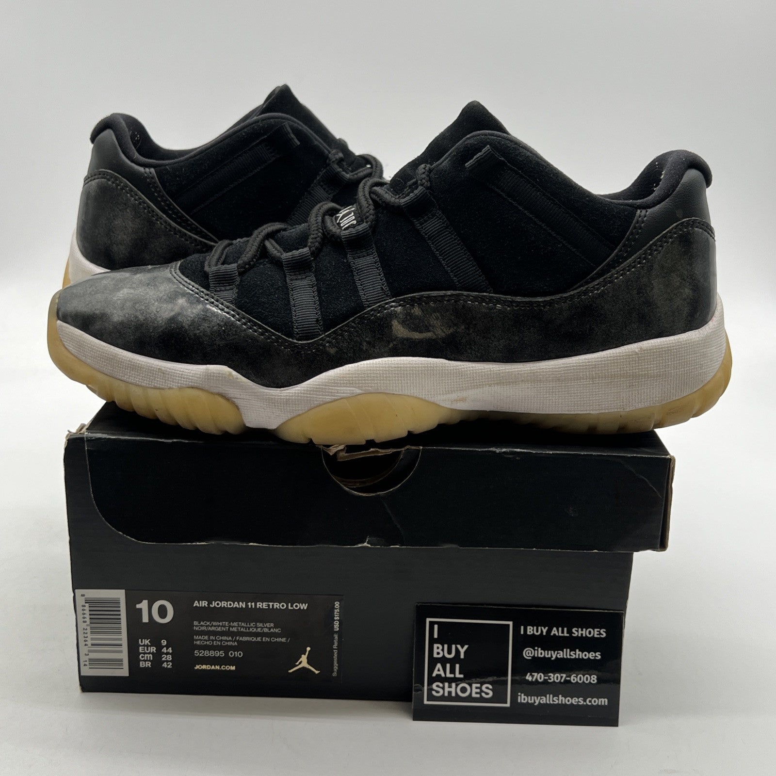 Size 10 - Air Jordan 11 Retro Low Barons (528895-010)