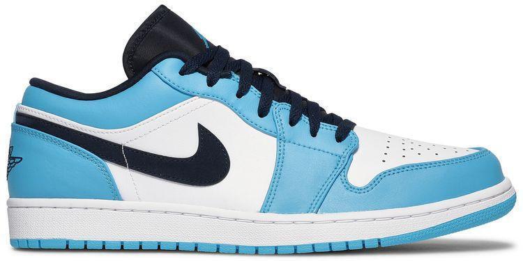 Size 10 - Air Jordan 1 Low UNC 2021 Black University Blue White (553558-144)