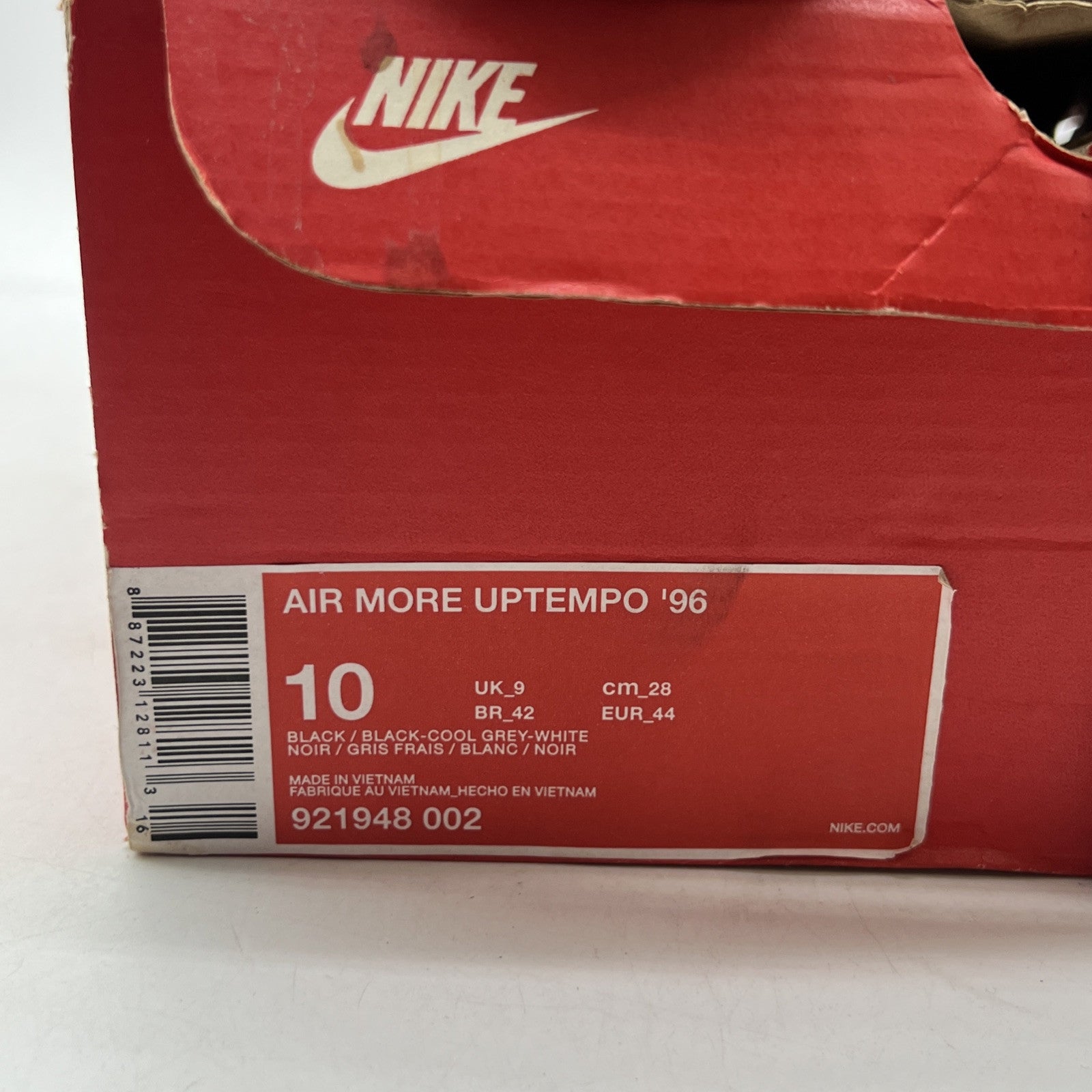Size 10 - Nike Air More Uptempo Tri-Color (921948-002)