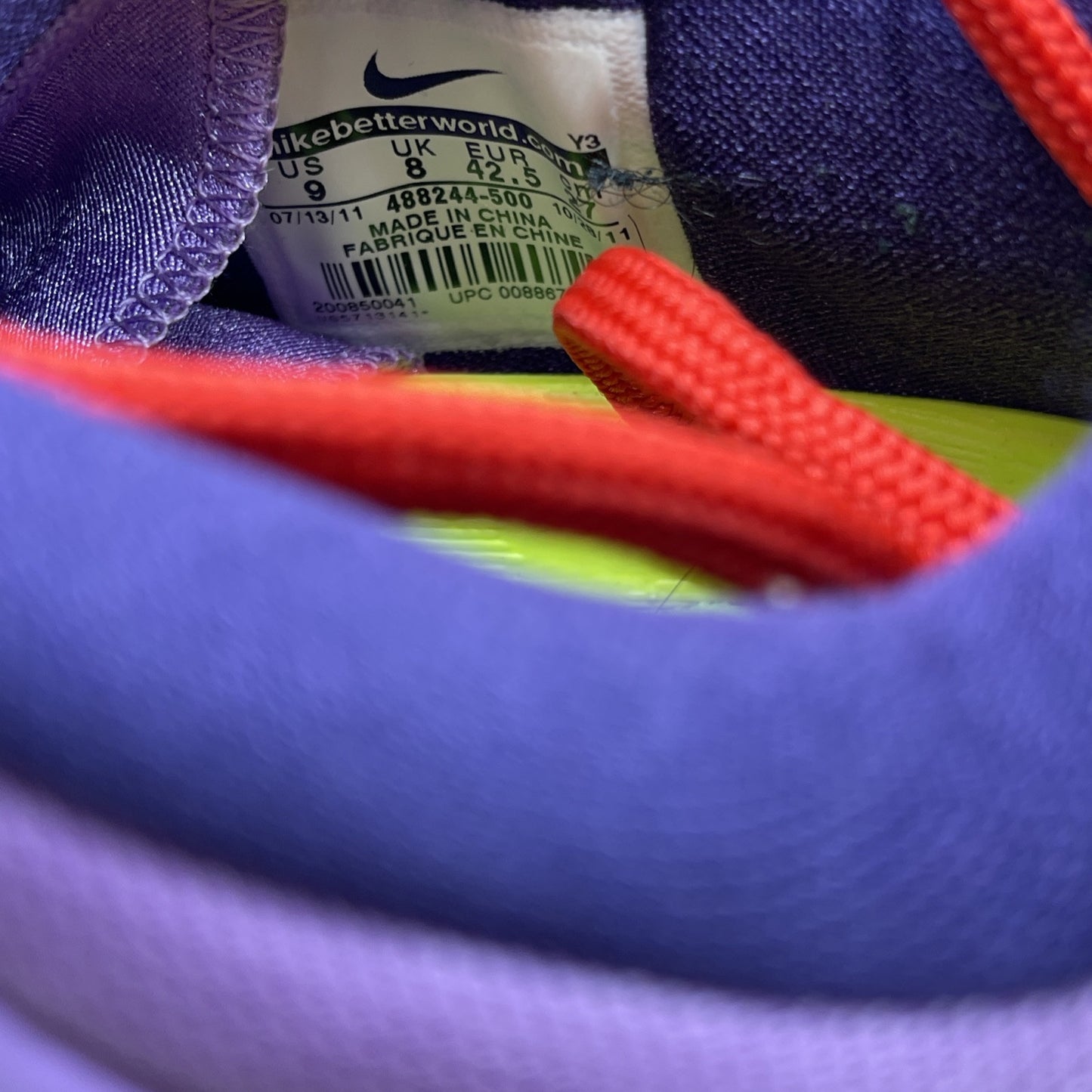 Size 9 - Nike Zoom Kobe 7 Supreme Christmas Purple Suede Leather (488244-500)