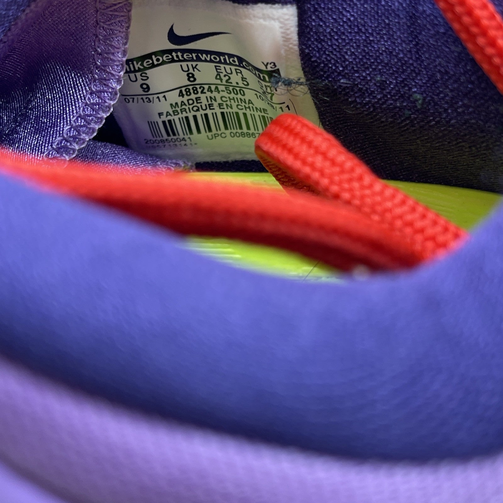 Size 9 - Nike Zoom Kobe 7 Supreme Christmas Purple Suede Leather (488244-500)
