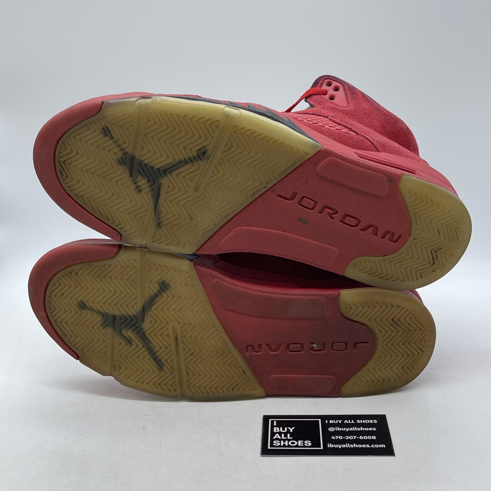 Size 10 - Air Jordan 5 Retro Red Suede Black (136027-602)