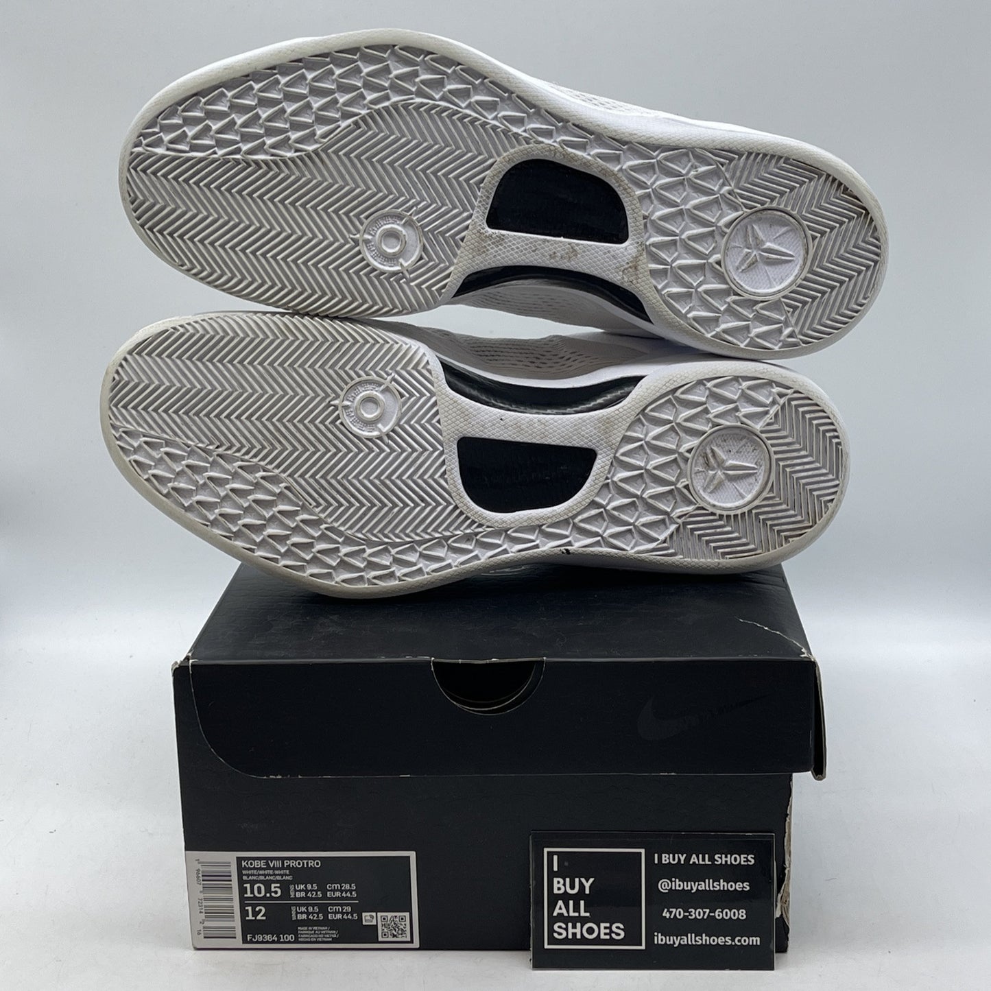 Size 10.5 - Nike Kobe 8 Protro Low Halo White Black Suede (FJ9364-100)