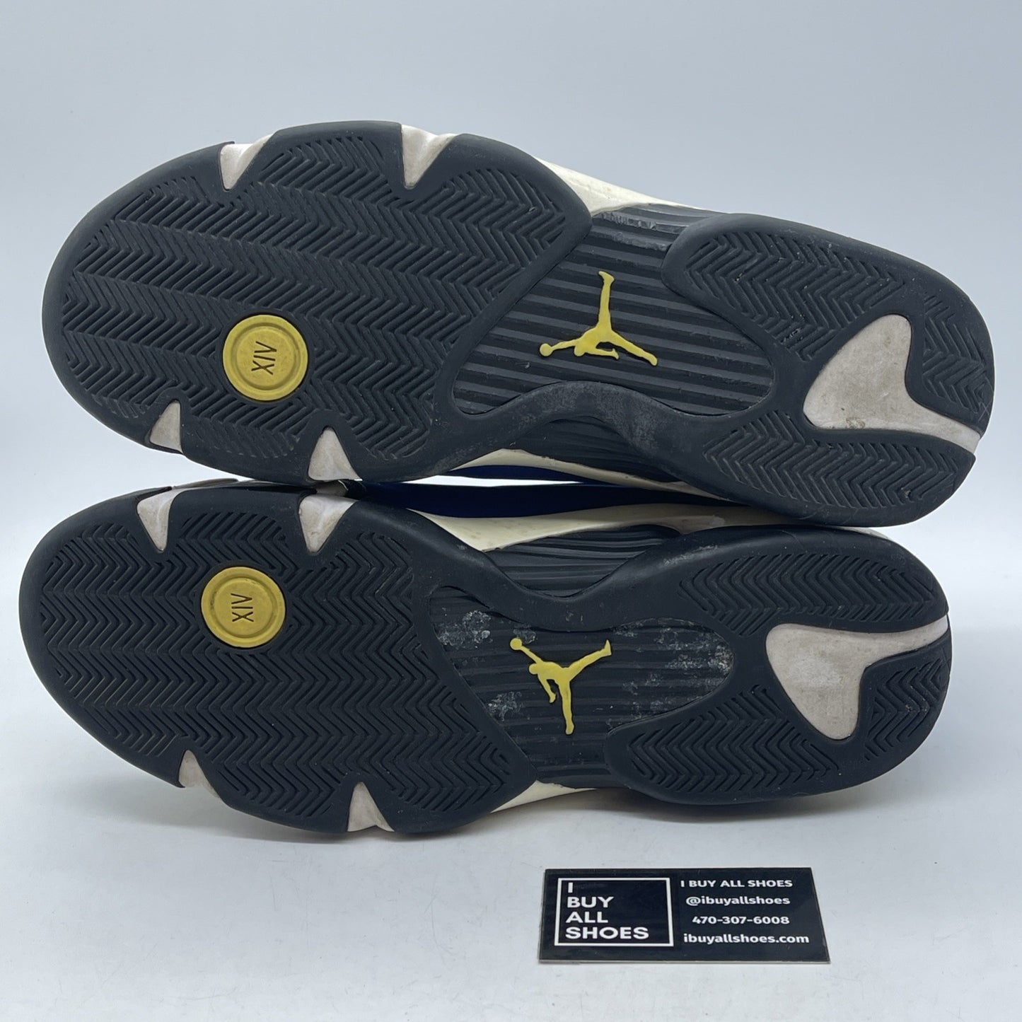 Size 14 - Air Jordan 14 Retro 2015 Low Laney Blue Black Suede (807511-405)