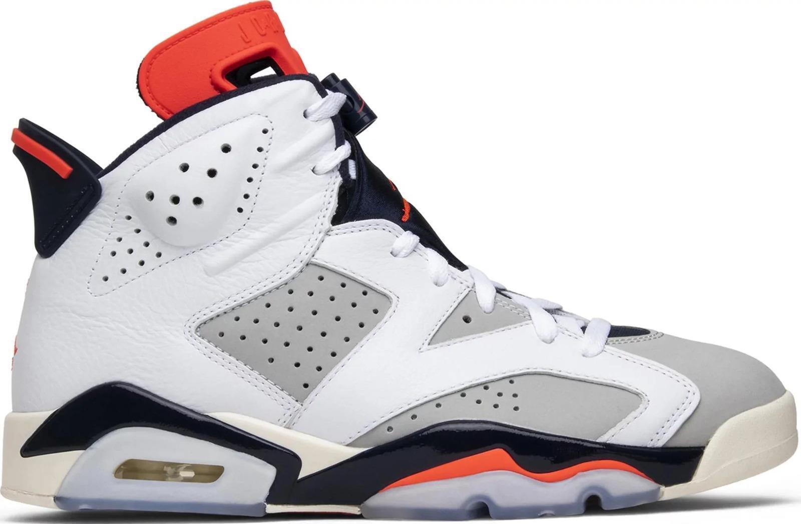 Size 10.5 - Air Jordan 6 Retro Tinker White Blue Grey Leather (384664-104)