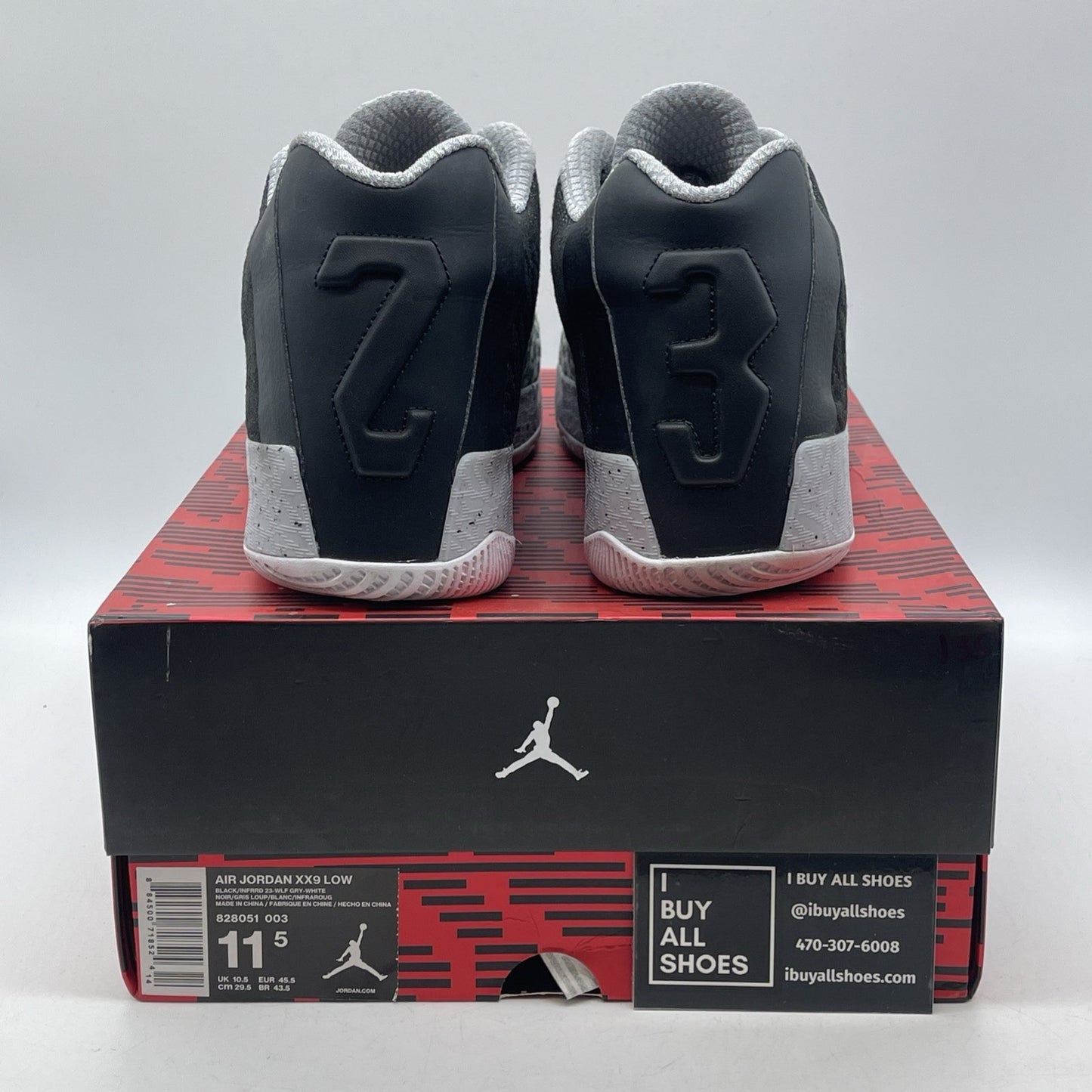 Size 11.5 - Air Jordan 29 Low Infrared Grey Black Suede Leather (828051-003)