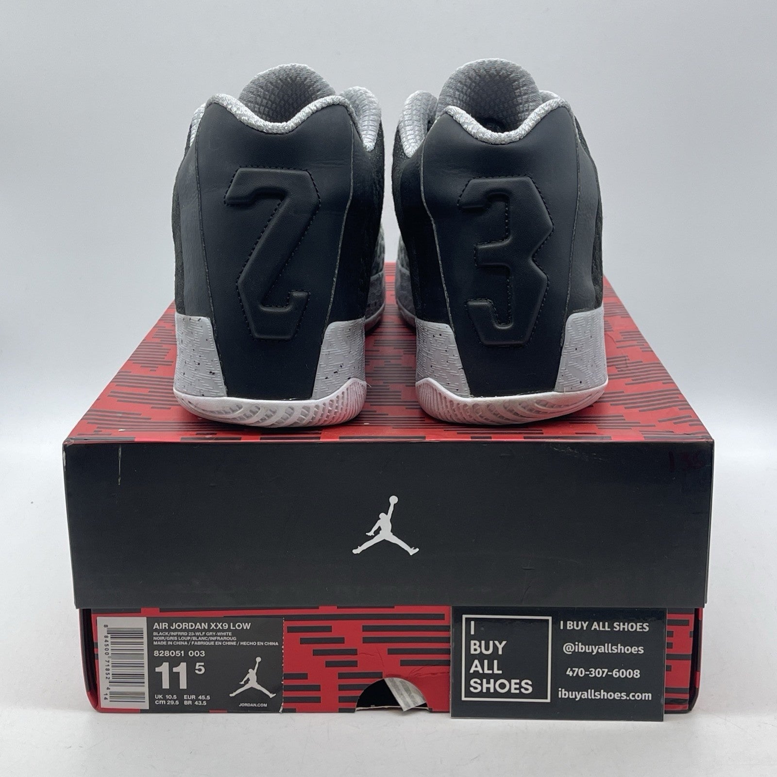 Size 11.5 - Air Jordan 29 Low Infrared Grey Black Suede Leather (828051-003)