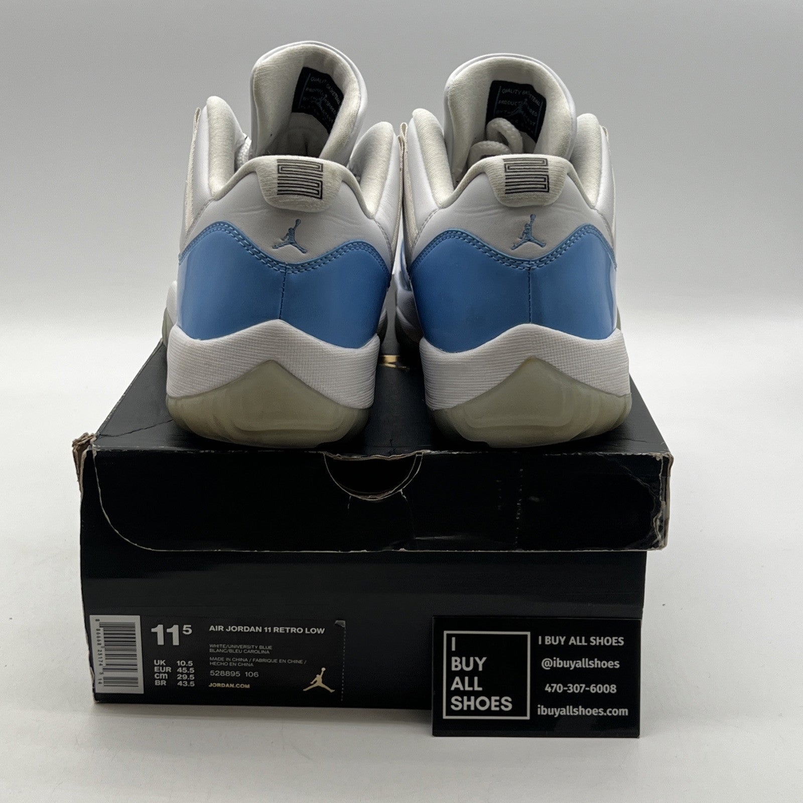 Size 11.5 - Air Jordan 11 Retro Low UNC 2017 (528895-106)