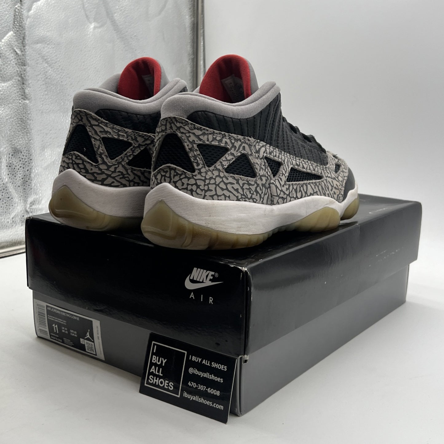Size 11 - Air Jordan 11 Retro IE Low Black Cement (919712-006)
