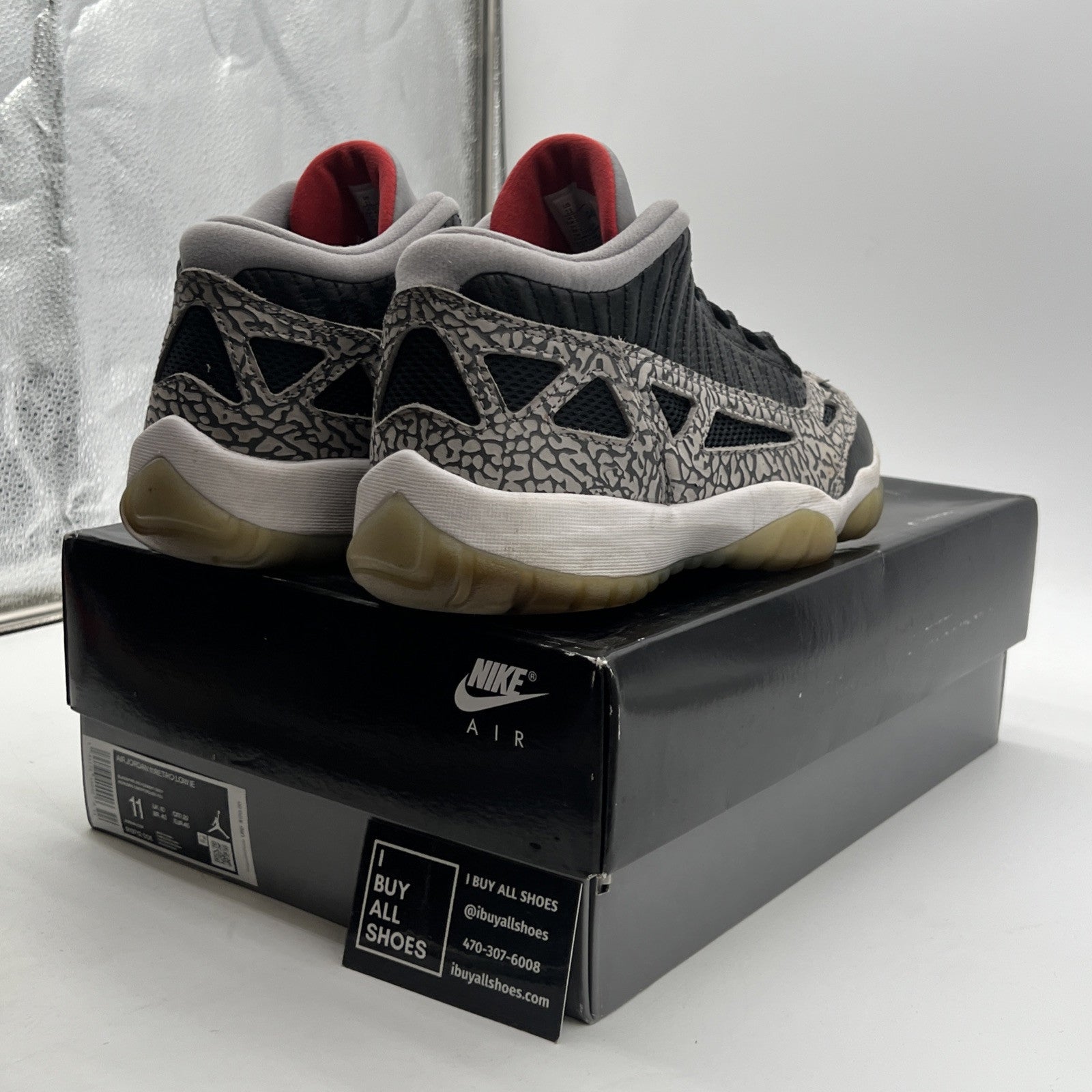 Size 11 - Air Jordan 11 Retro IE Low Black Cement (919712-006)