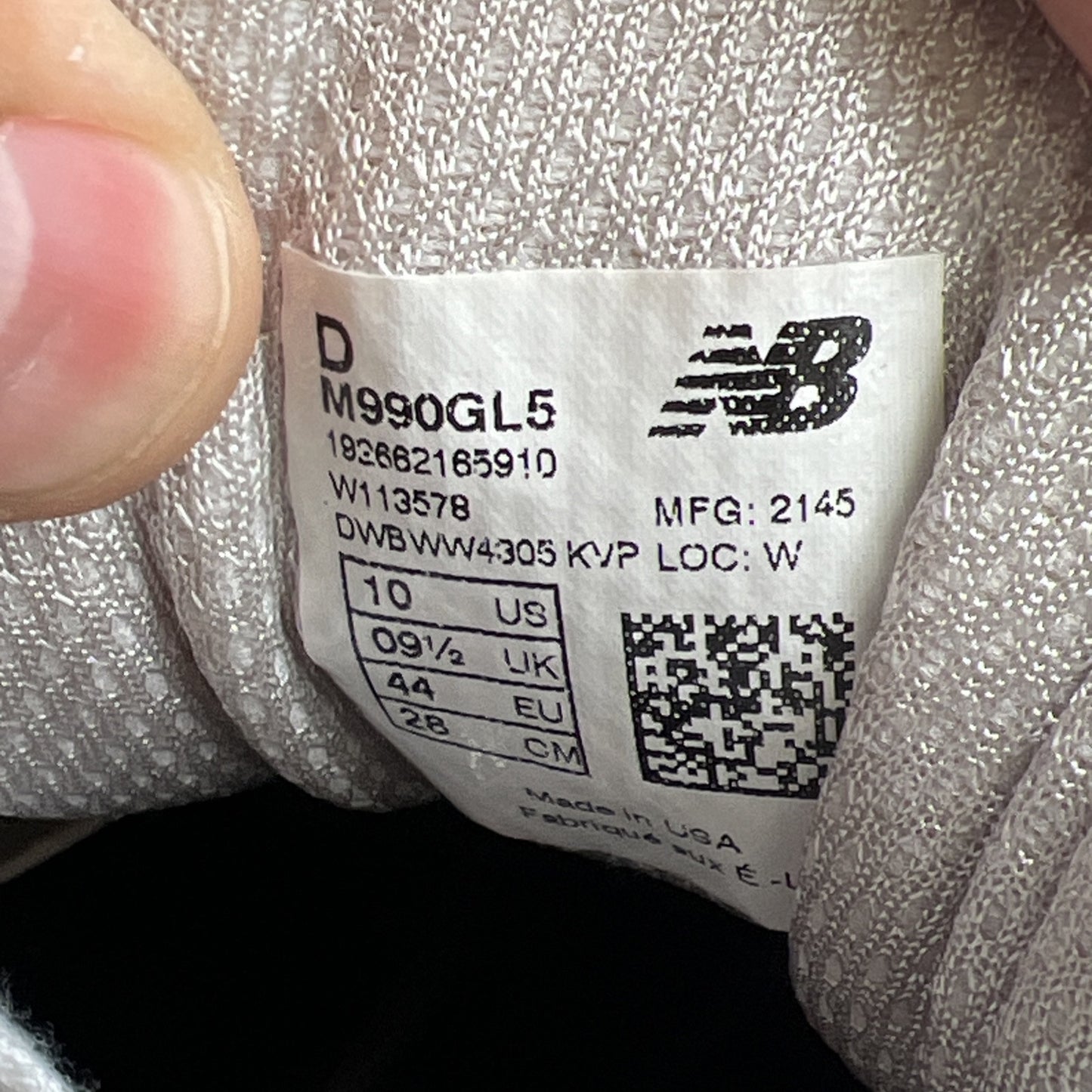 Size 10 - New Balance 990v5 Made in USA Low Castlerock (M990GL5)