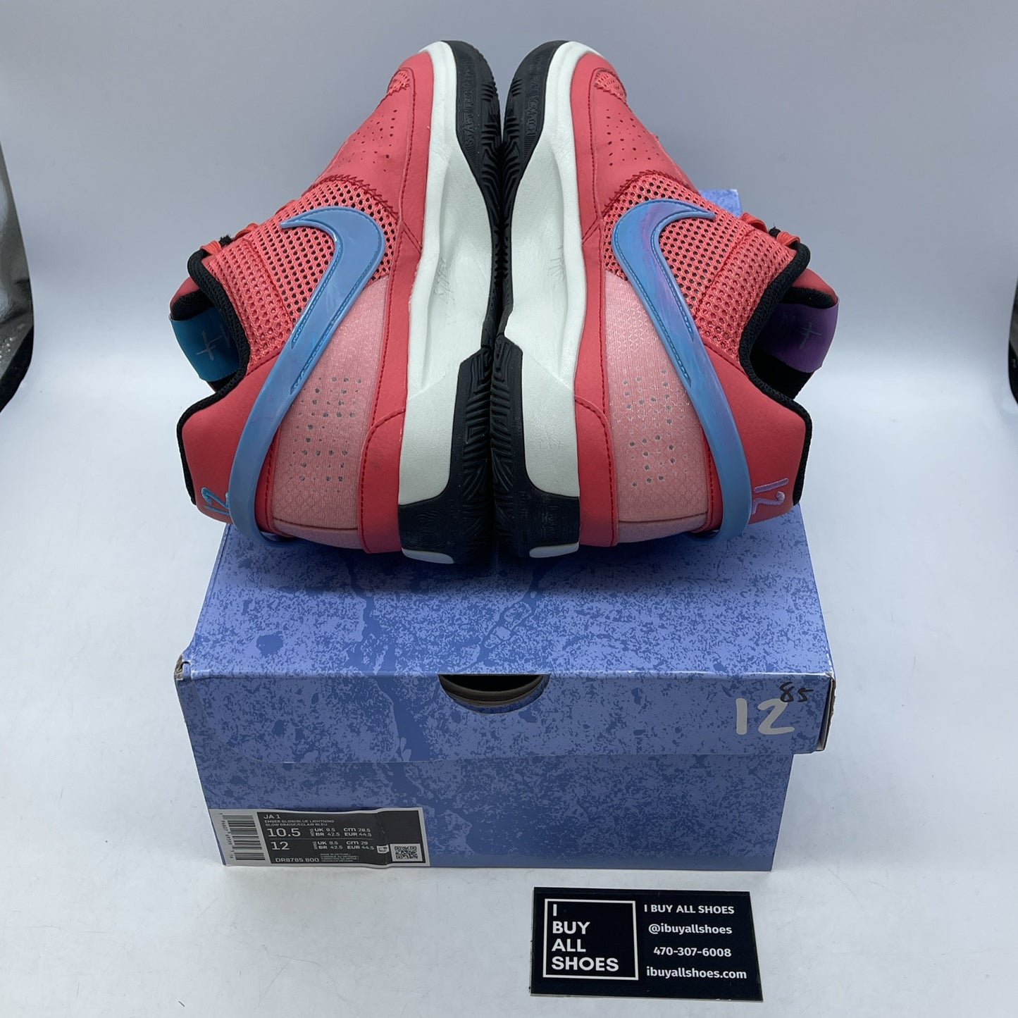 Size 10.5 - Nike Ja 1 Fuel Pink Blue Suede Leather (DR8785-800)