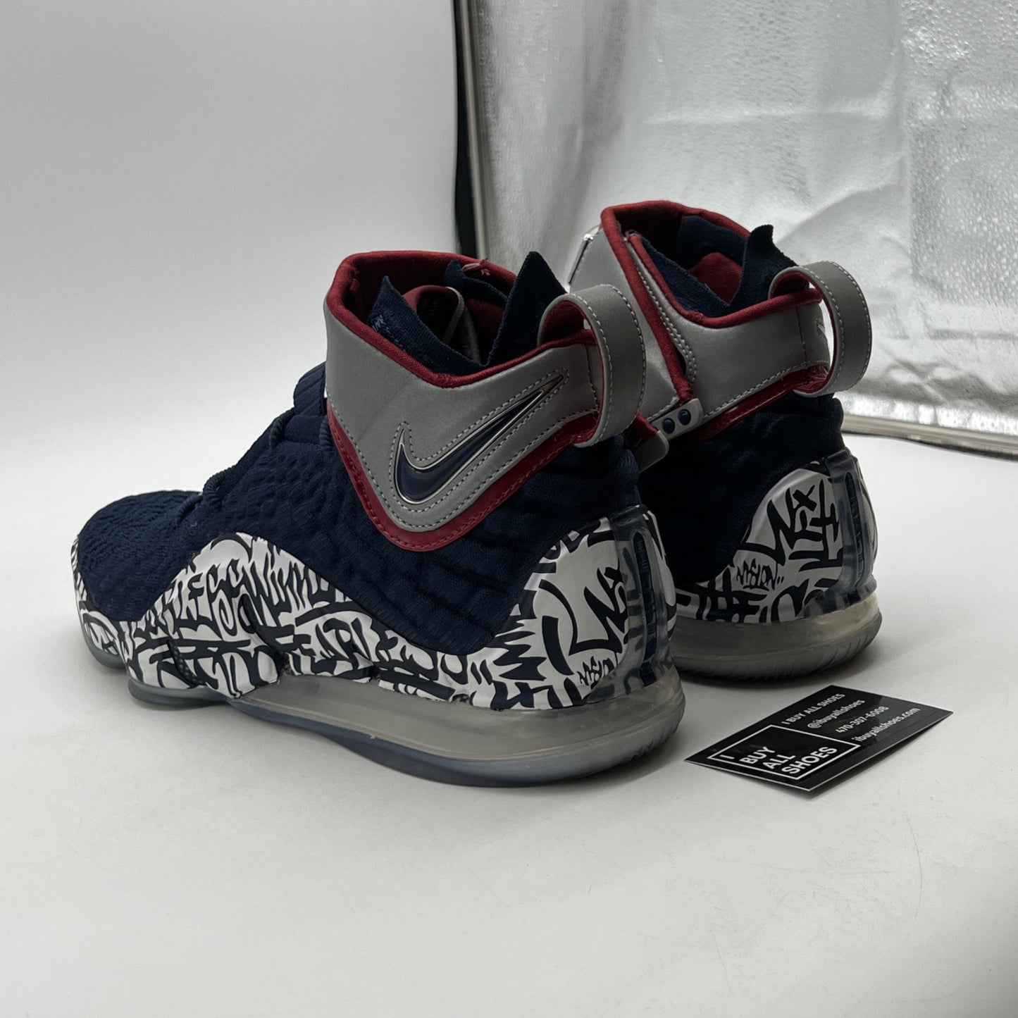 Size 11.5 - Nike LeBron 17 LeBron 4 Cold Blue Graffiti (CT6047-400)